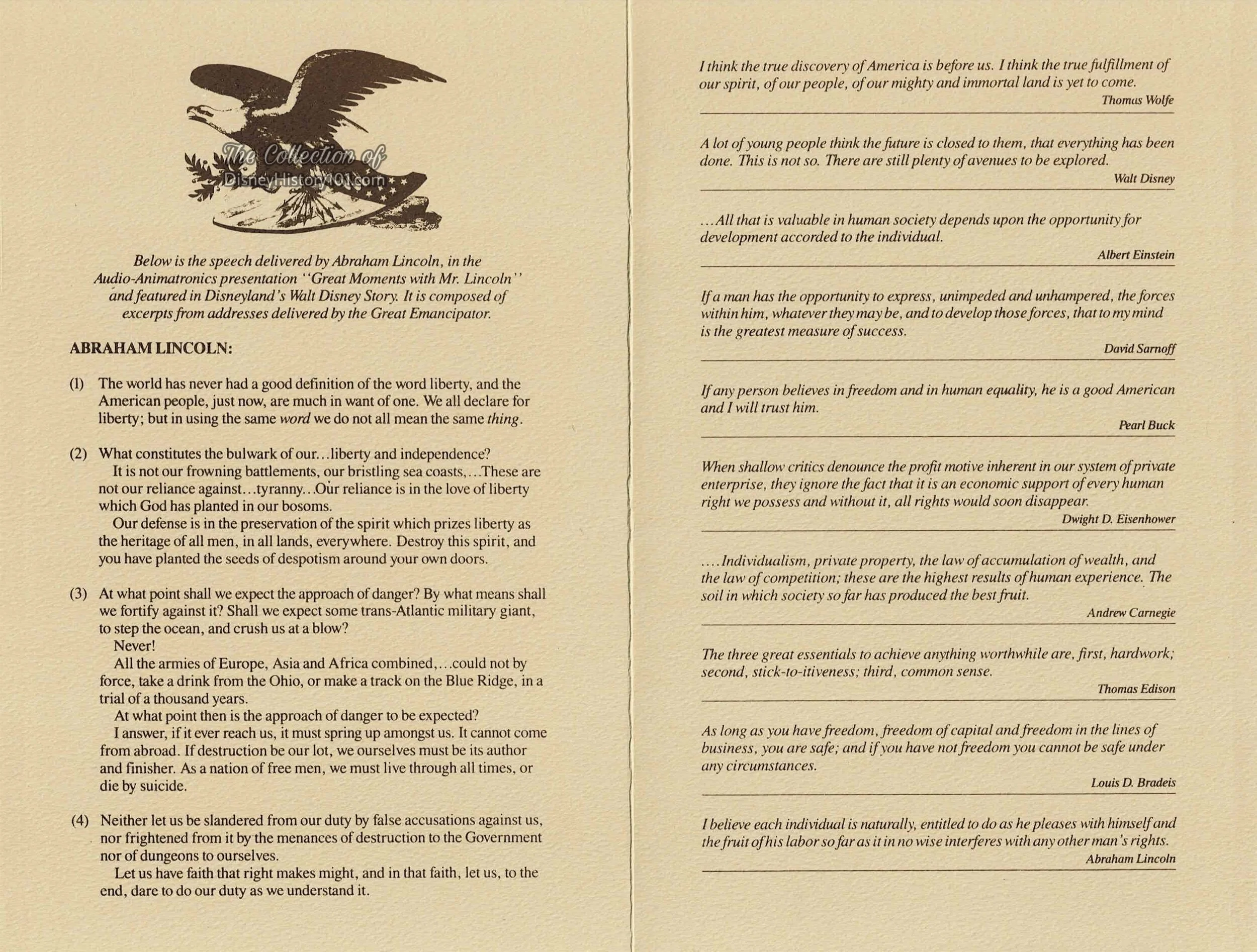 Great Moments with Mr. Lincoln Souvenir Interior, ©️The Walt Disney Company