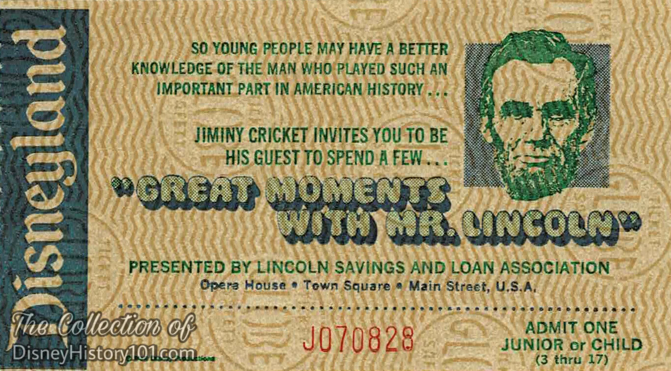 Great Moments with Mr. Lincoln Junior or Child Cricket Ticket
