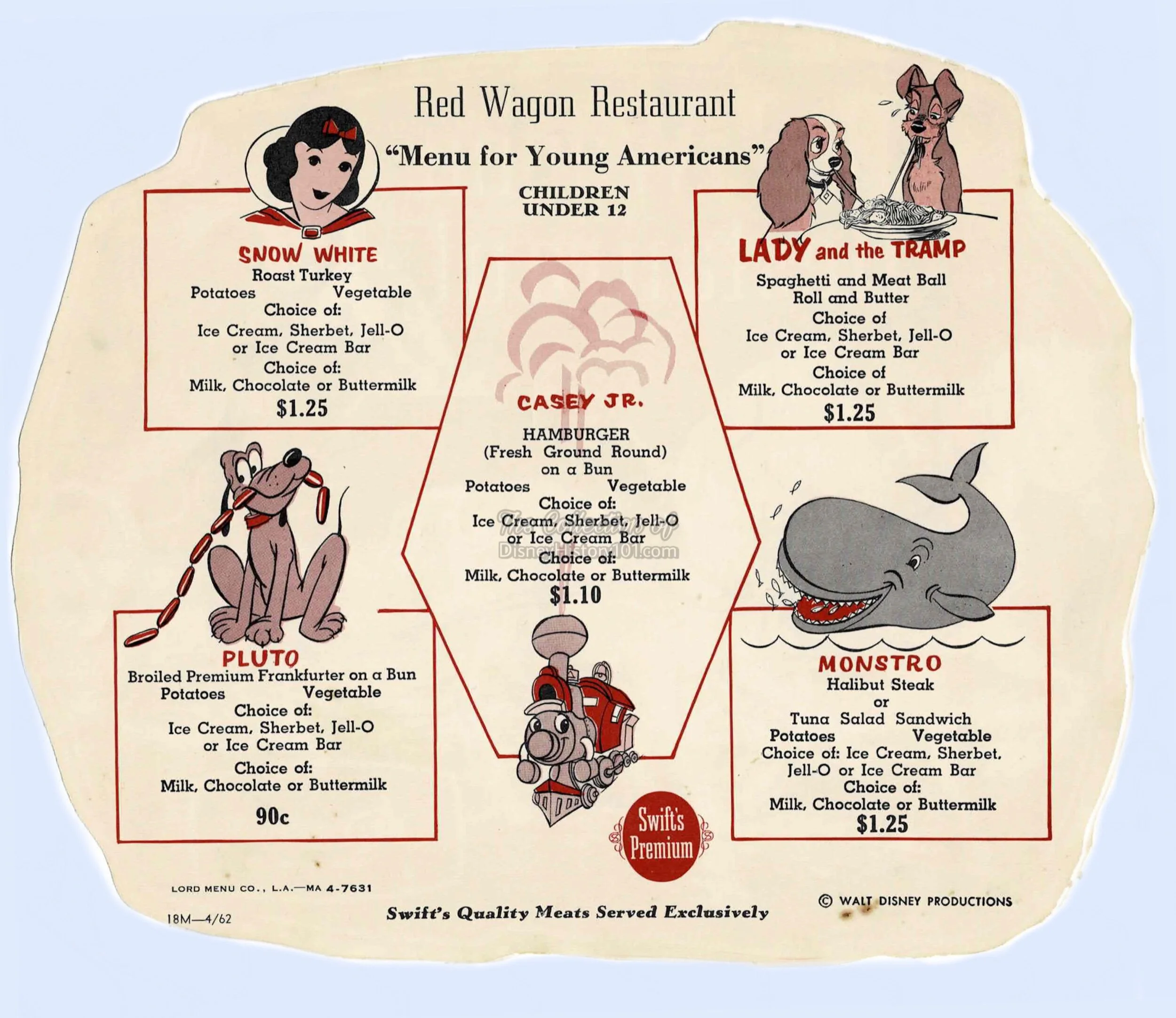 Red Wagon Restaurant Children’s Menu (Back)