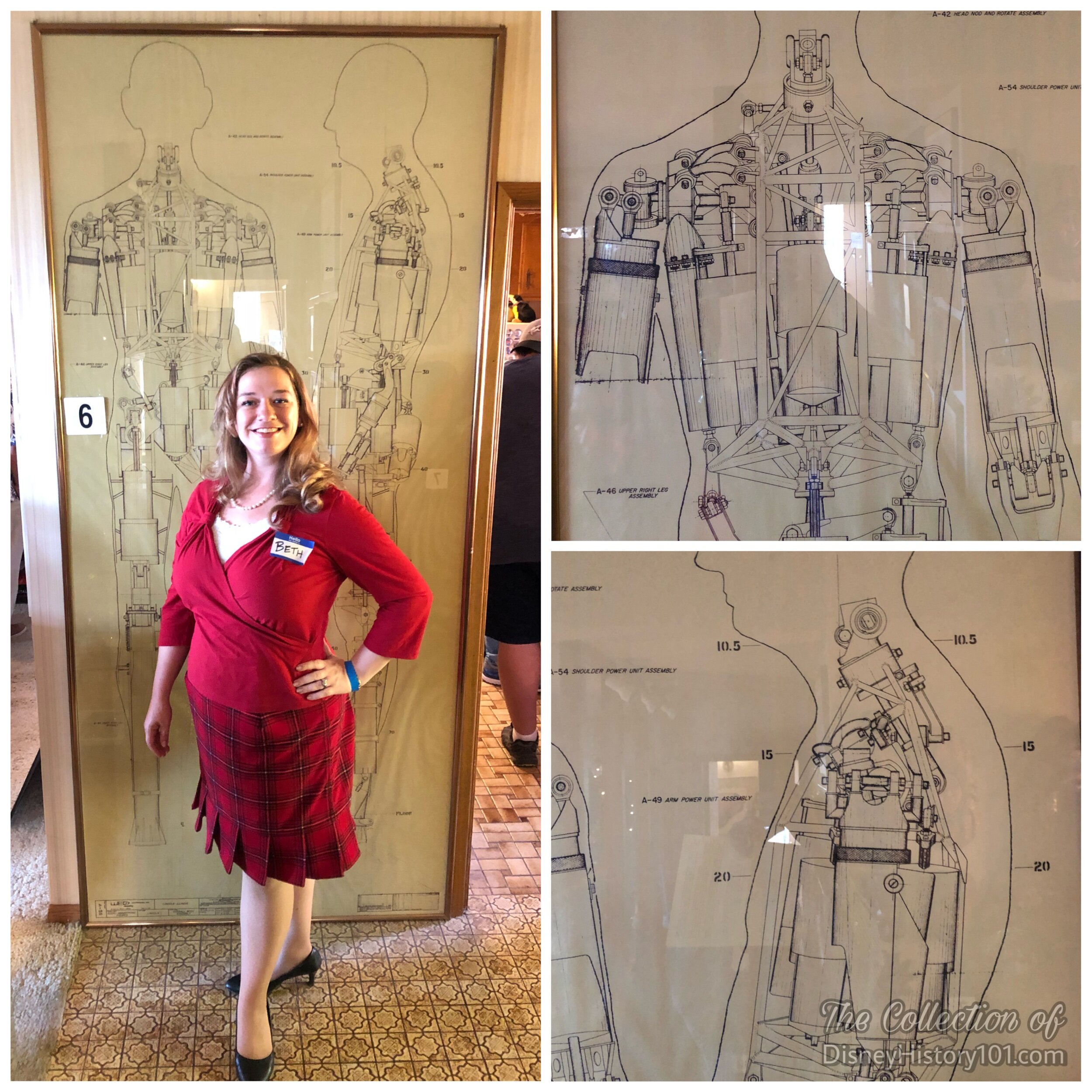 Audio-Animatronic Lincoln Figure Overall Body Assembly Sheet A-56, WED Enterprises, Inc., Collection of Bob Gurr