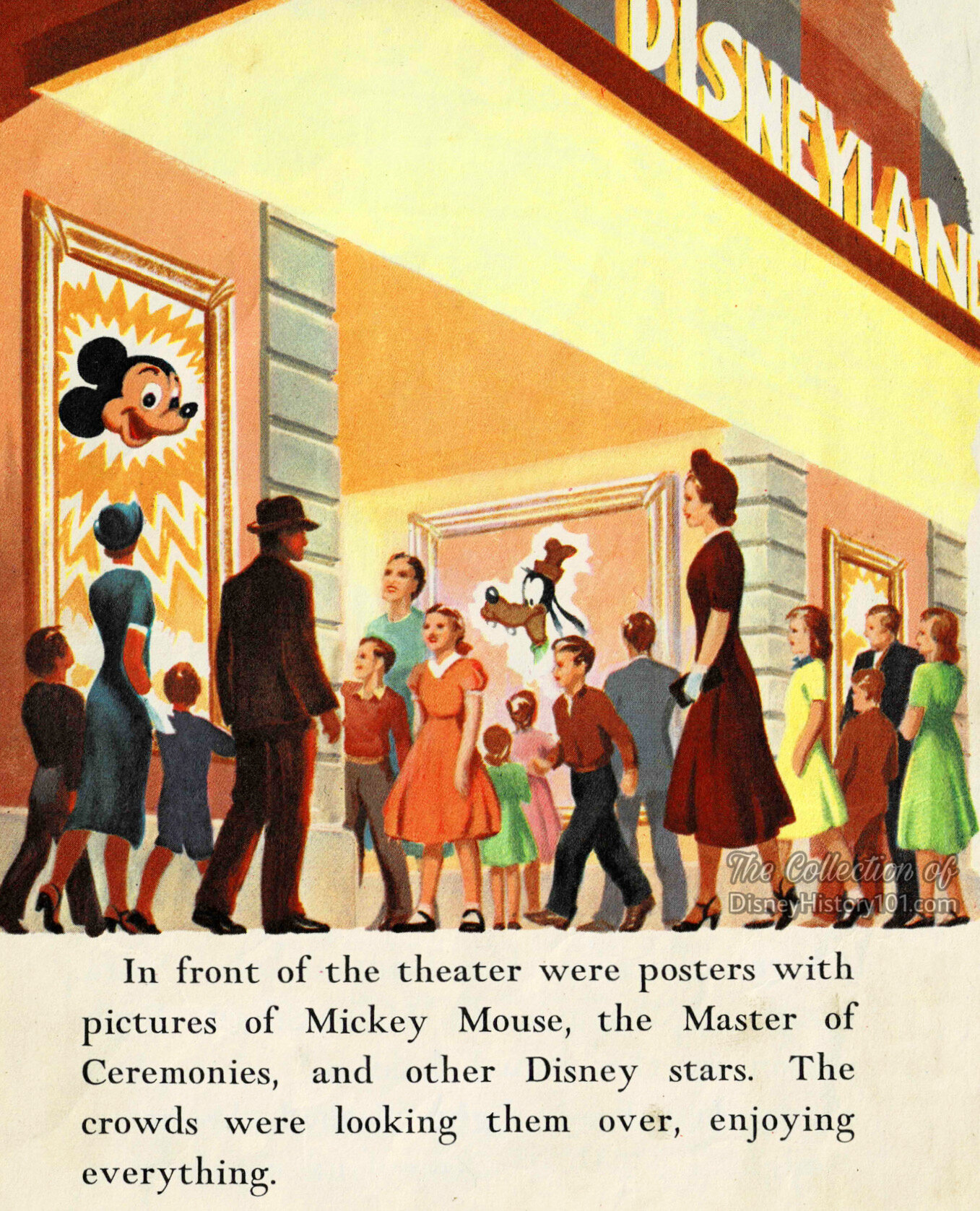1955 Disneyland Circus Store Advertising Standup Sign Mickey Mouse Club Disney 