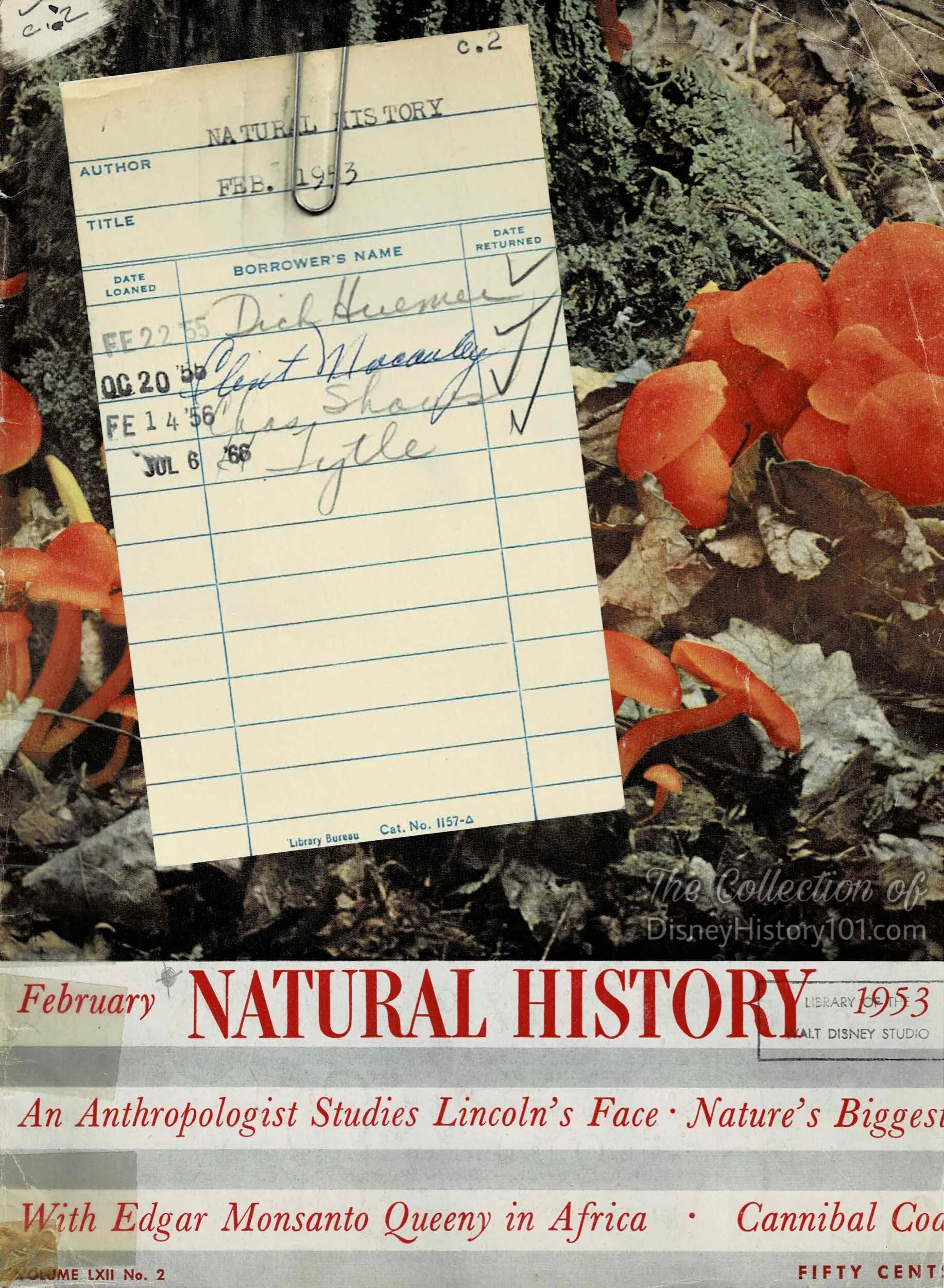 Natural History Magazine (February, 1953) ; Former Walt Disney Studio Library Copy