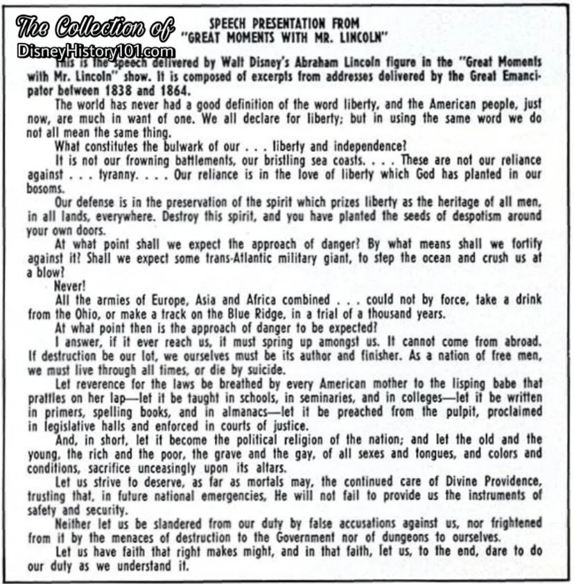 Vacationland Excerpt Featuring The Great Emancipator's "Entire" Speech, Published 1965