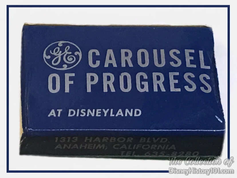 Carousel of Progress Matchbook, c.1967.