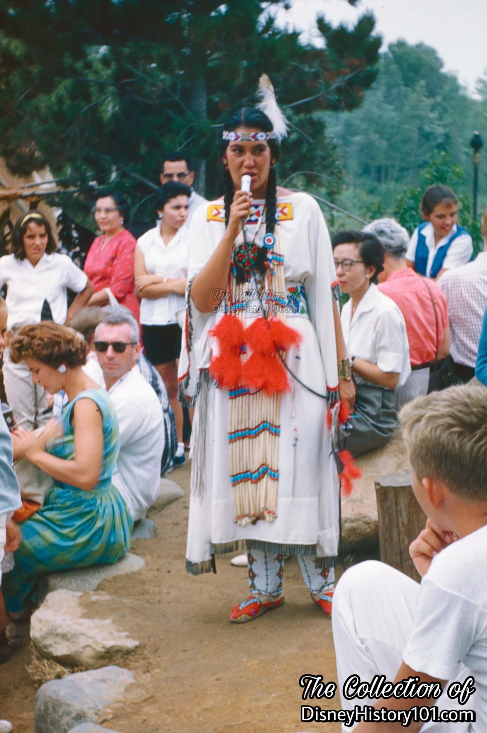 Dawn Little Sky Emcee of an Indian Village Show