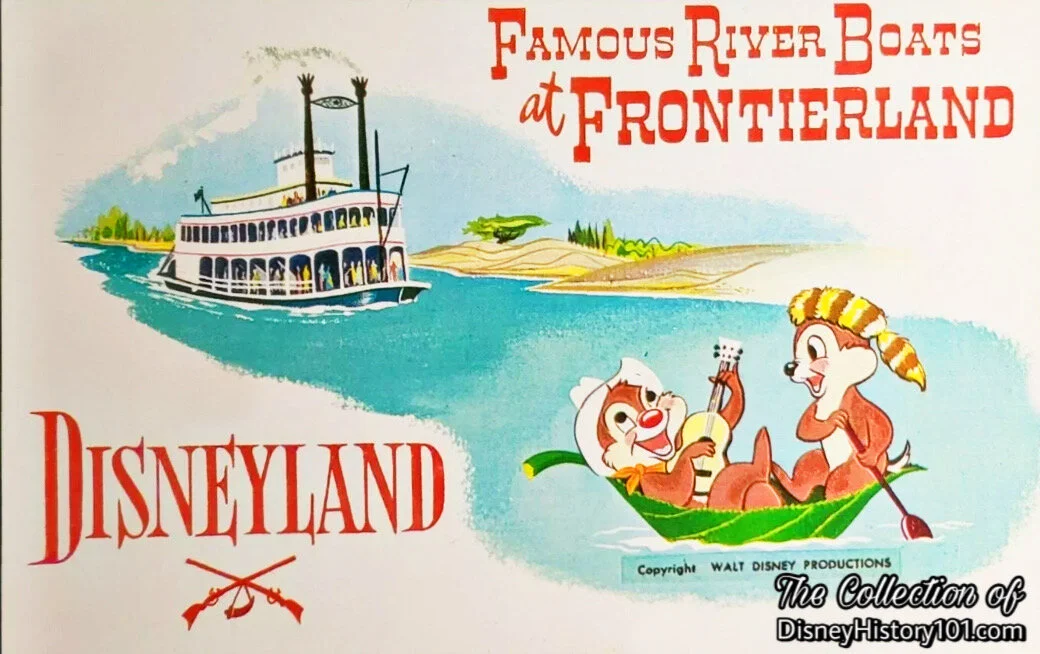 "Famous River Boats at Frontierland" Souvenir Art Corner Postcard Exclusively Designed for Disneyland by Art Corner Artists 