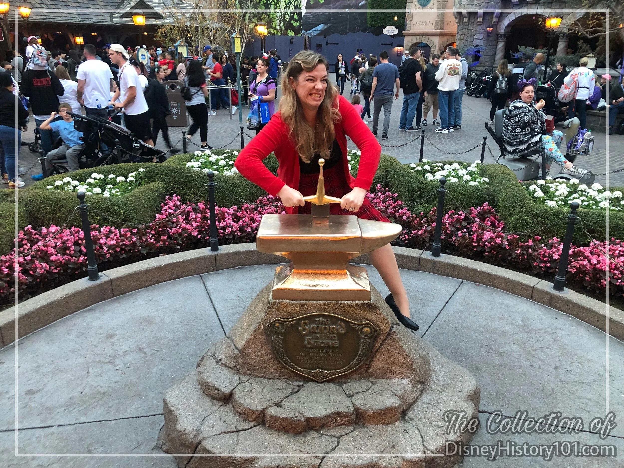 I try my hand at the Sword in the Stone at Disneyland.