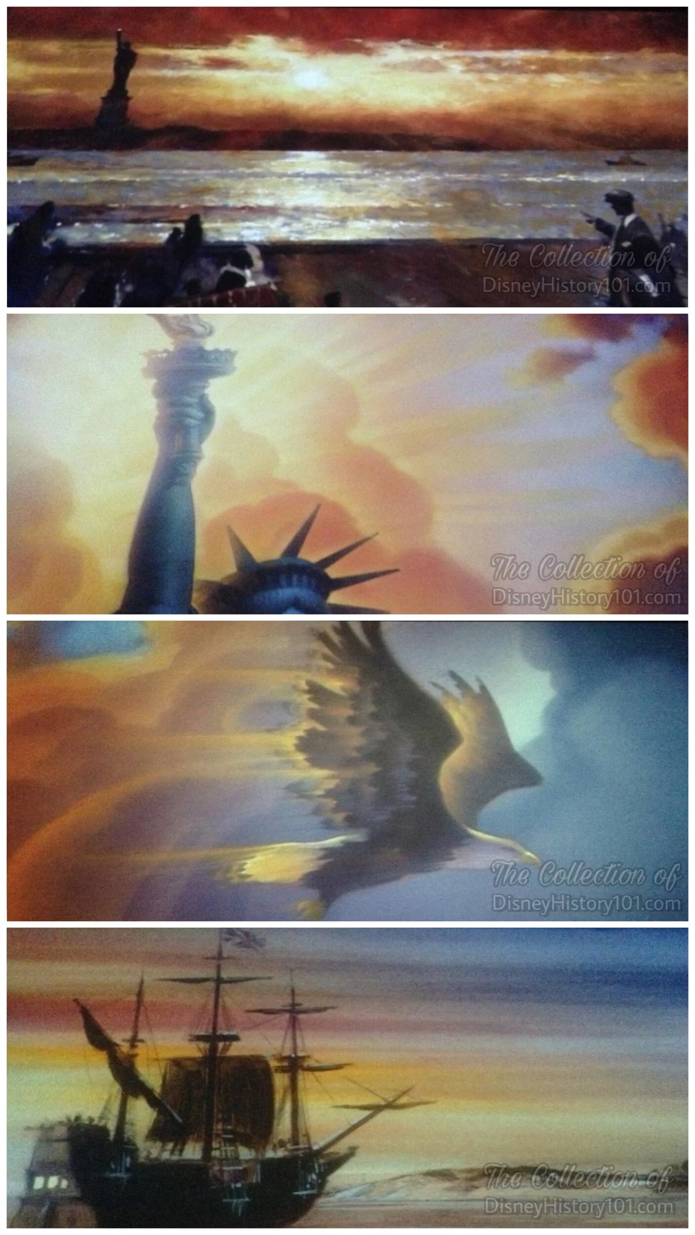 Great Moments with Mr. Lincoln Projected Pre-Show Scenes