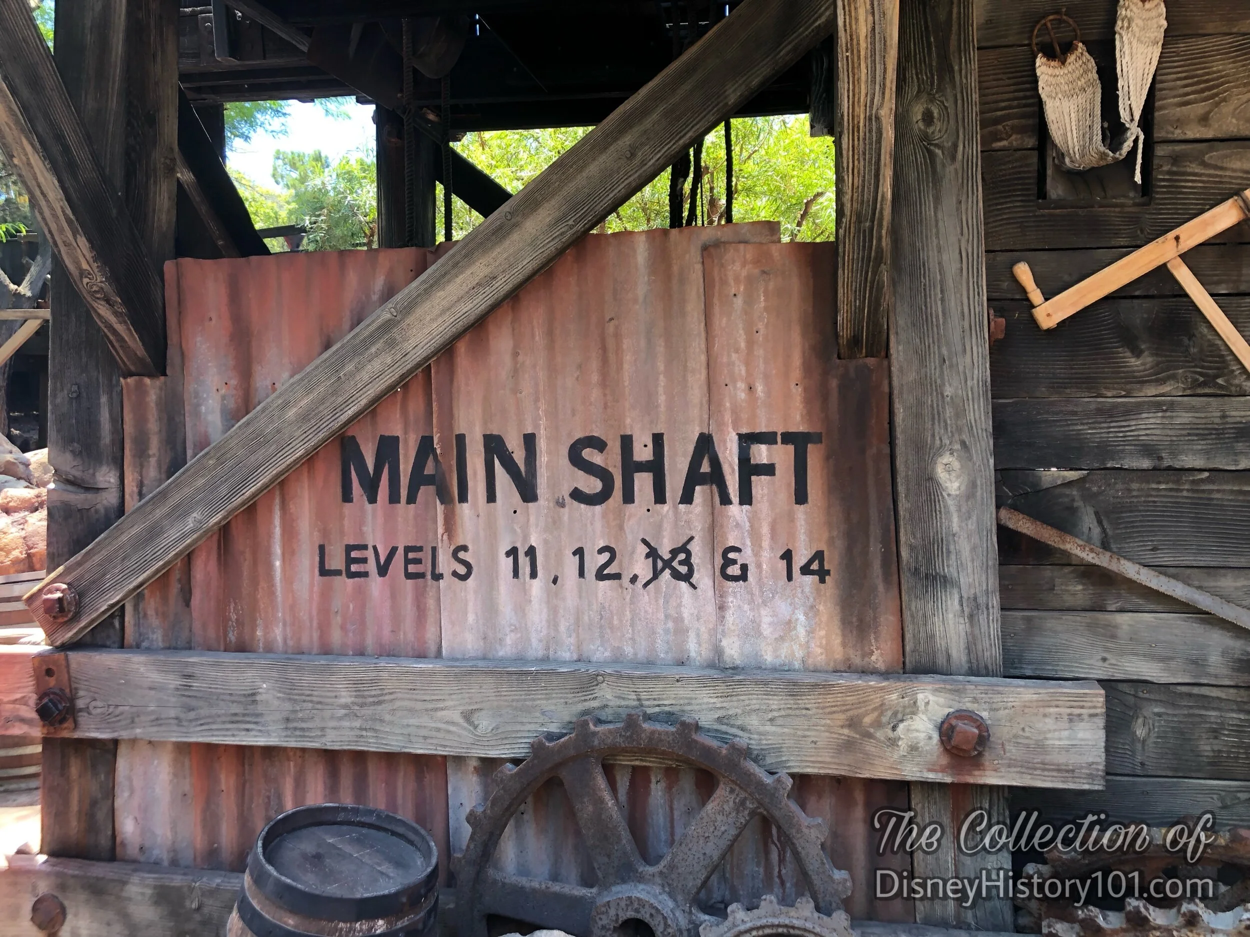 Big Thunder Mountain Main Shaft viewed from the Audience Waiting Area (or Guest Control queue area).