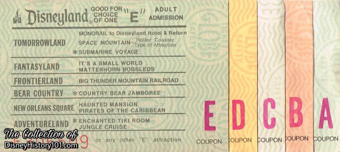 Disneyland Attraction Coupons