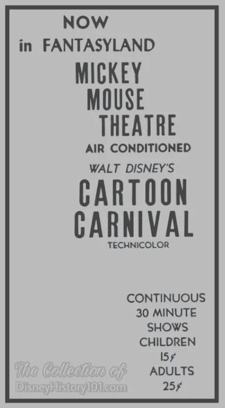 Walt Disney’s Cartoon Carnival poster. 