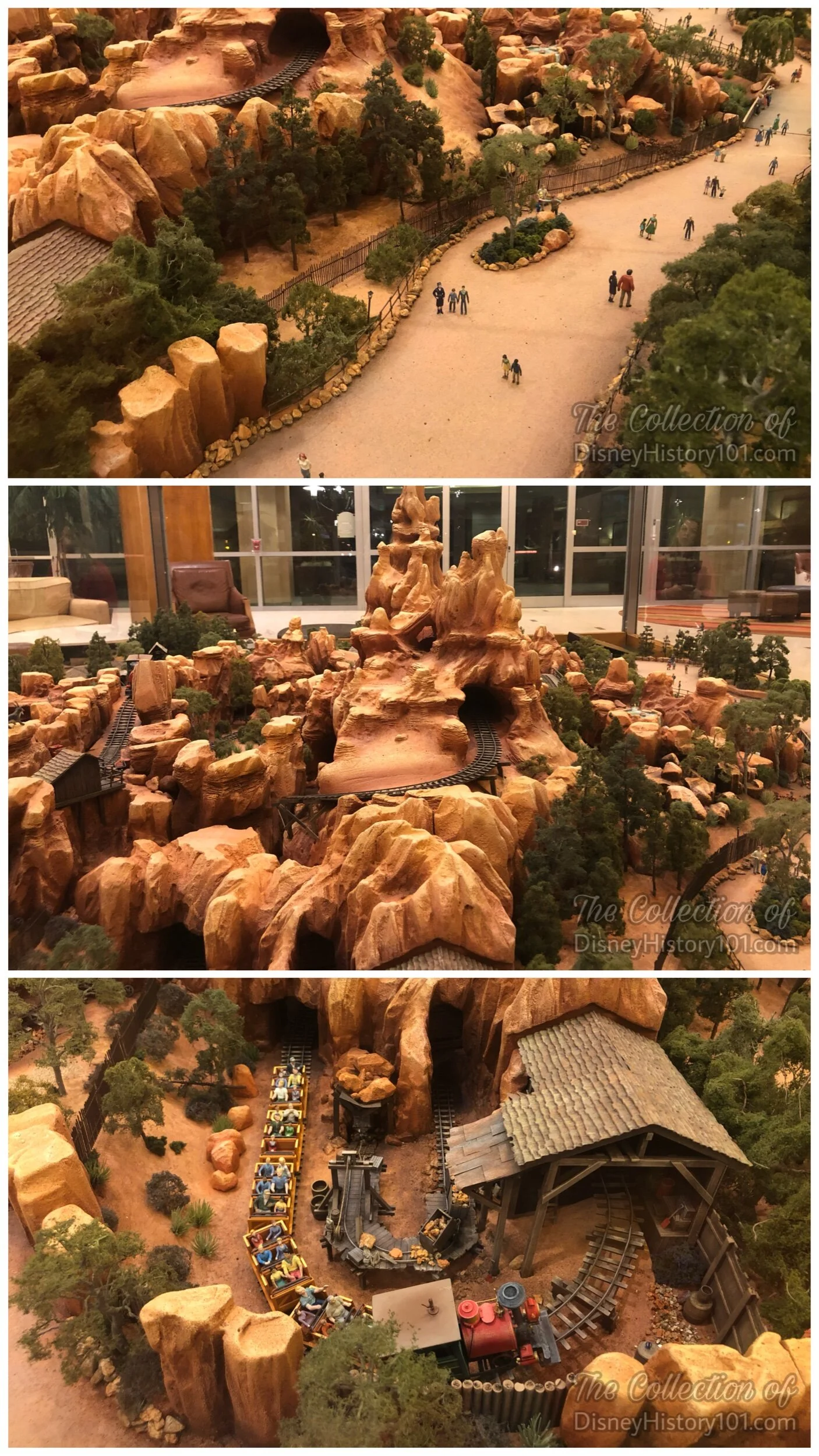 Big Thunder Mountain Railroad (1/4" = 1') Architectural Model, at the Disneyland Hotel Frontier Tower