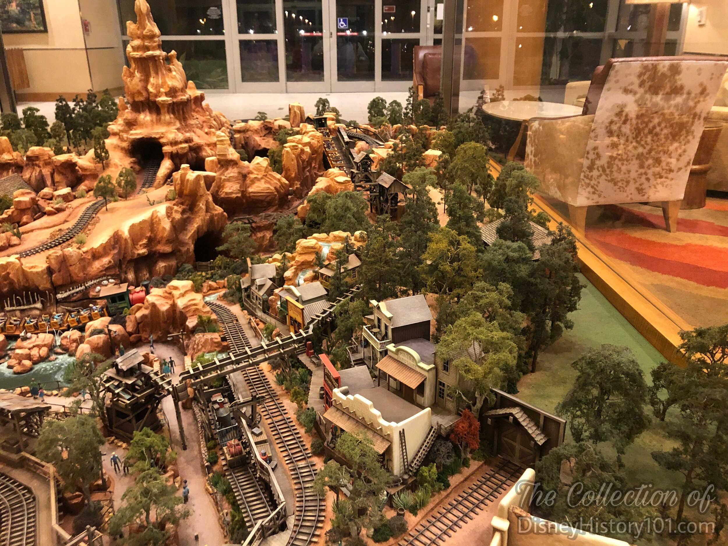Big Thunder Mountain Railroad (1/4" = 1') Architectural Model, at the Disneyland Hotel Frontier Tower