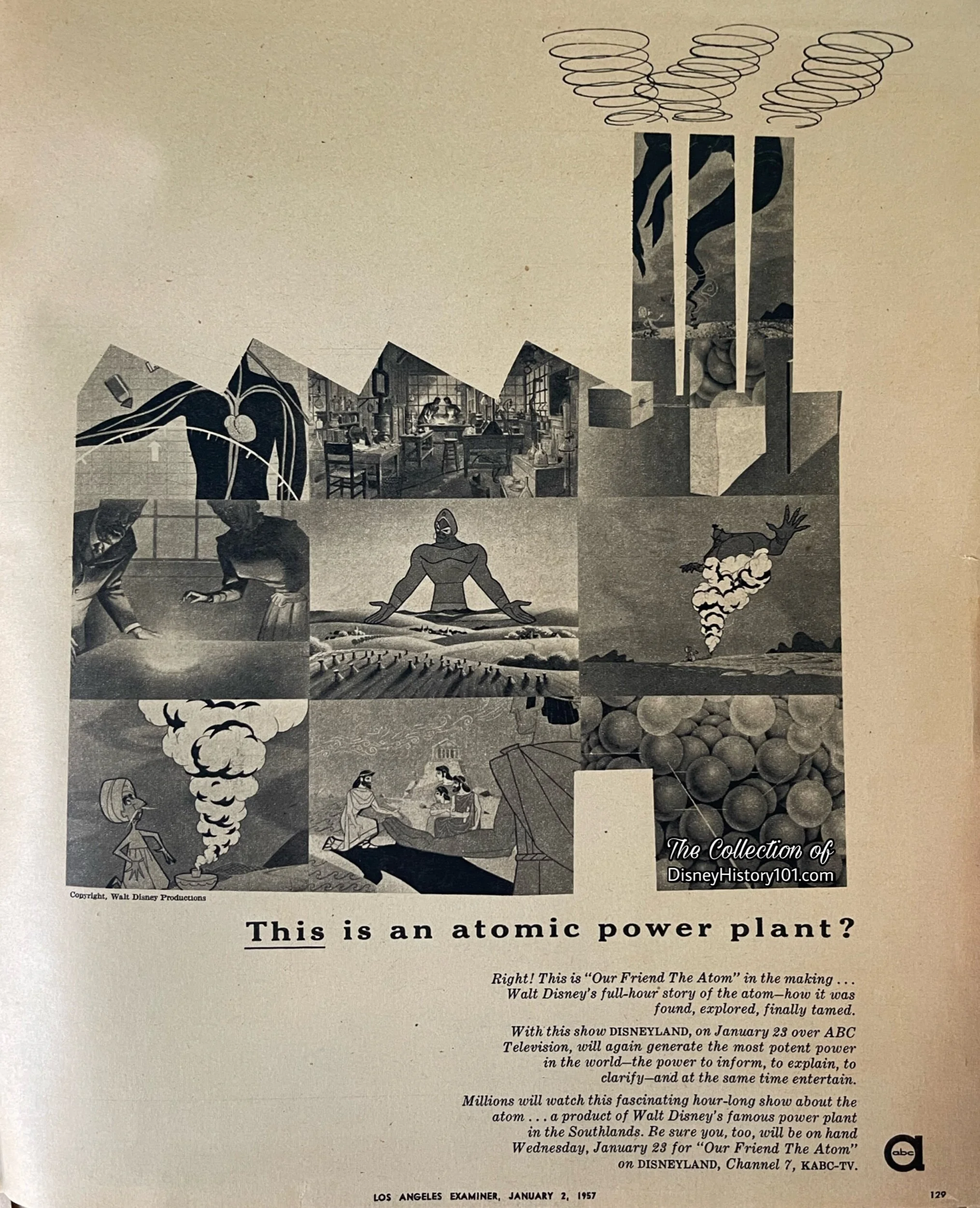“Our Friend, the Atom” Advertisement, published January 2, 1957