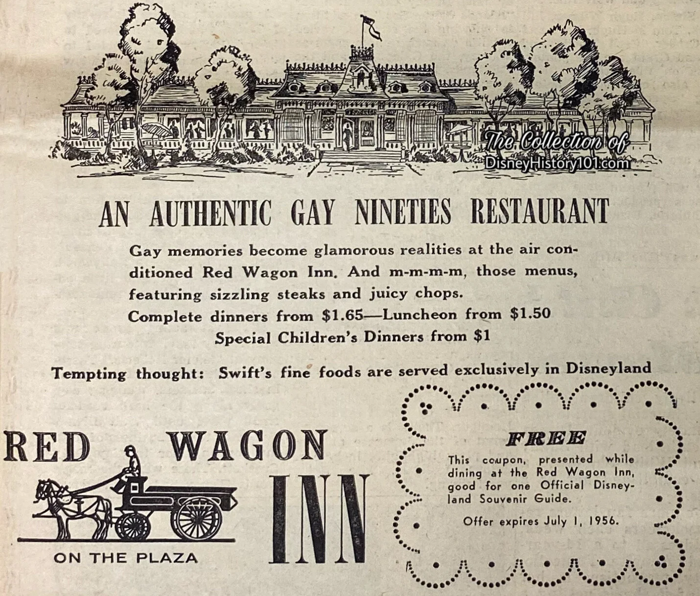 The Disneyland News Excerpt, June, 1956.