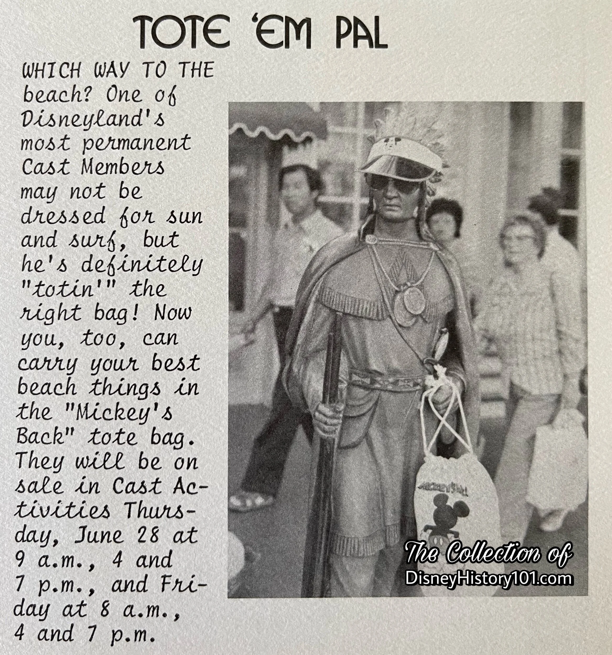Main Street Tobacconist Indian in a Disneyland LINE Excerpt, (published June 21, 1979)