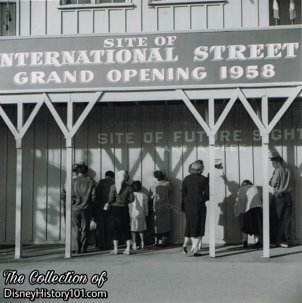 Site of Future Sights of the International Street Architectural Facade, c. 1956.