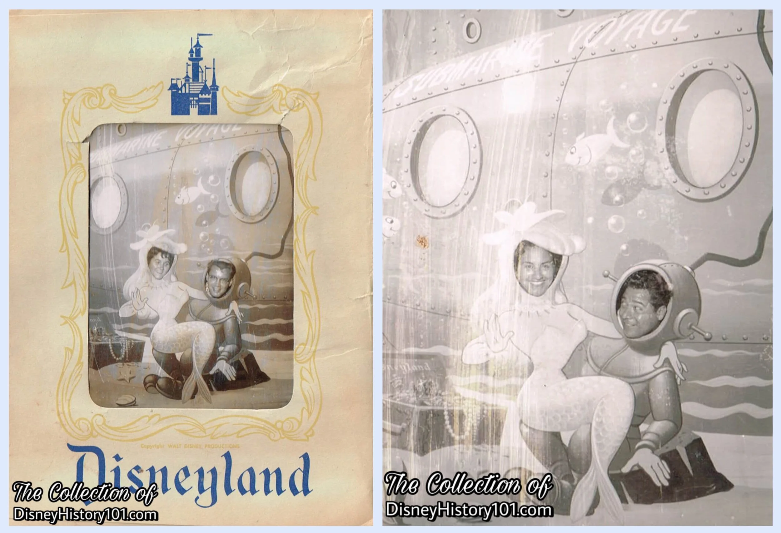 Mermaid Souvenir Photo, (left, 1964 ; right, 1959)