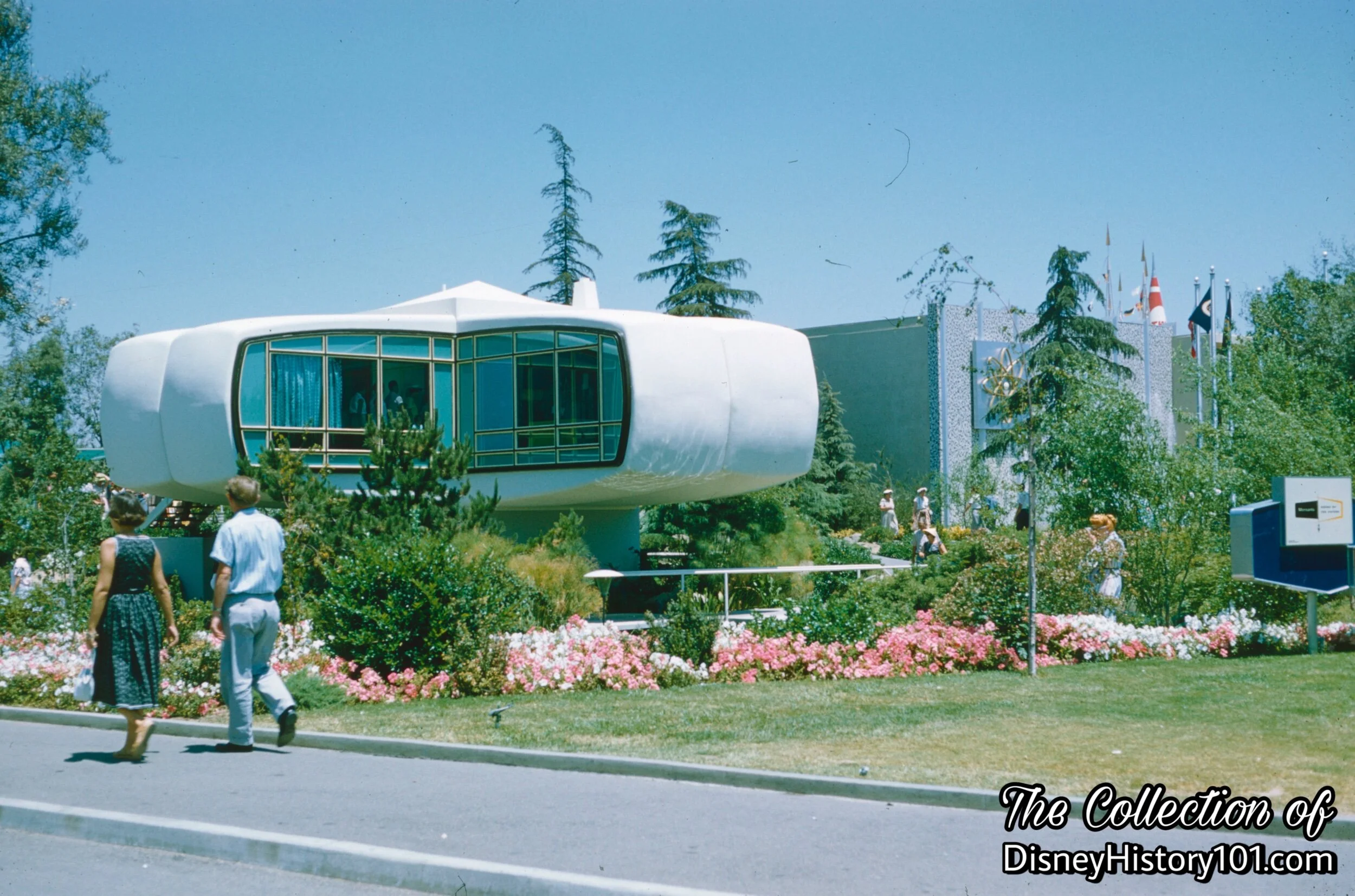 The contemporary display garden surrounding the House of the Future.