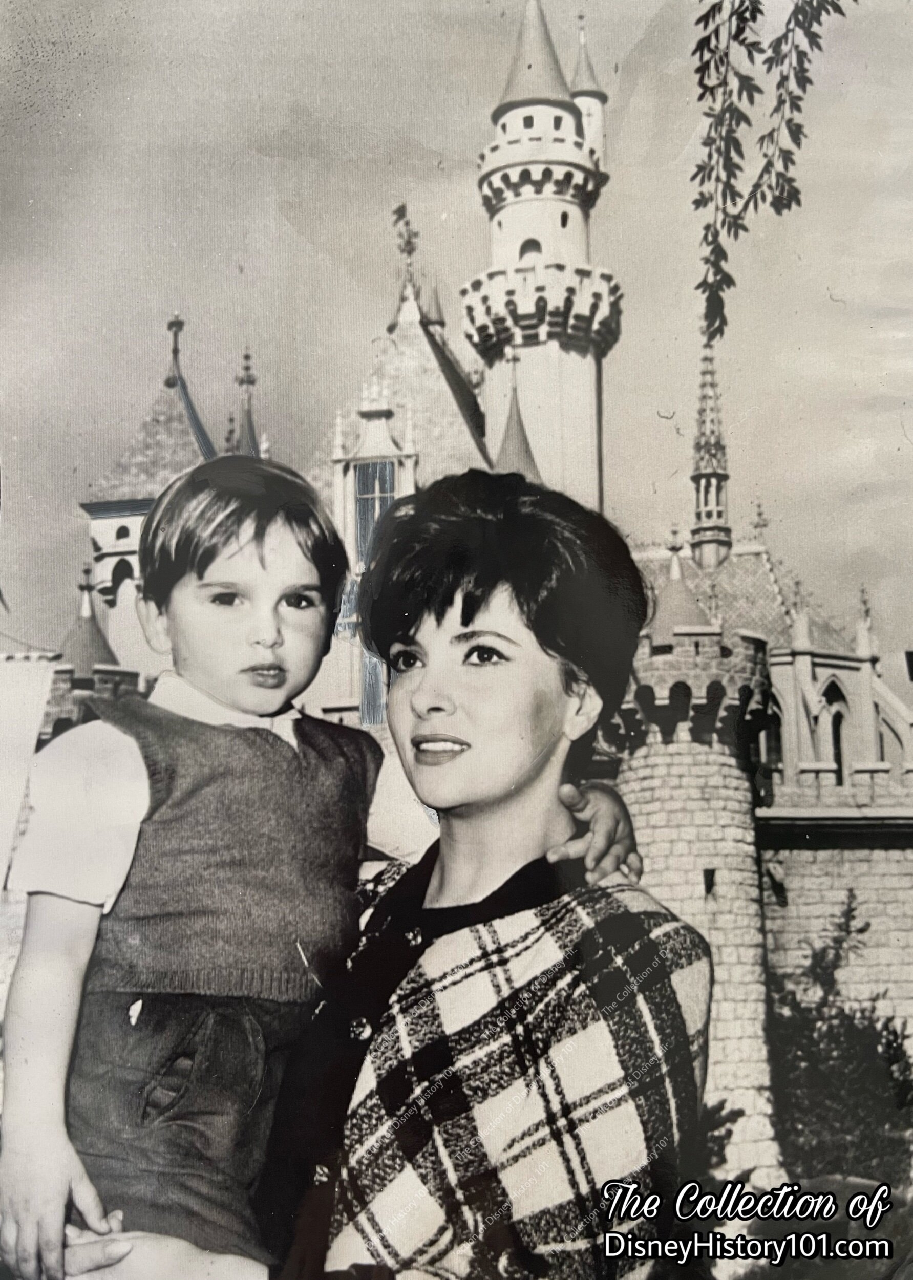Gina Lollabrigida and her son Milka Jr. visited Disneyland during early March of 1961 ; United Press International Telephoto
