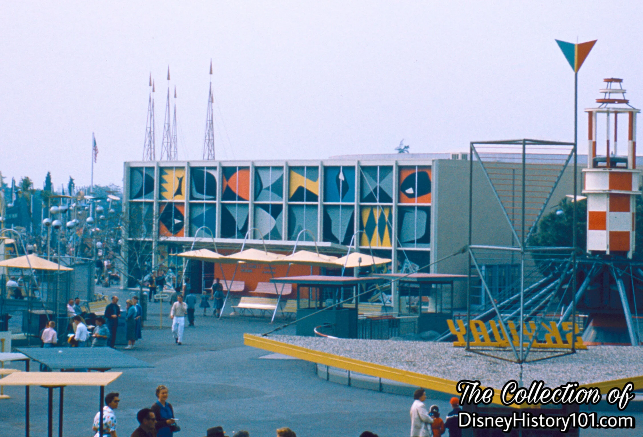 Tomorrowland Exhibit Hall Architectural Facade housing the Art Corner 