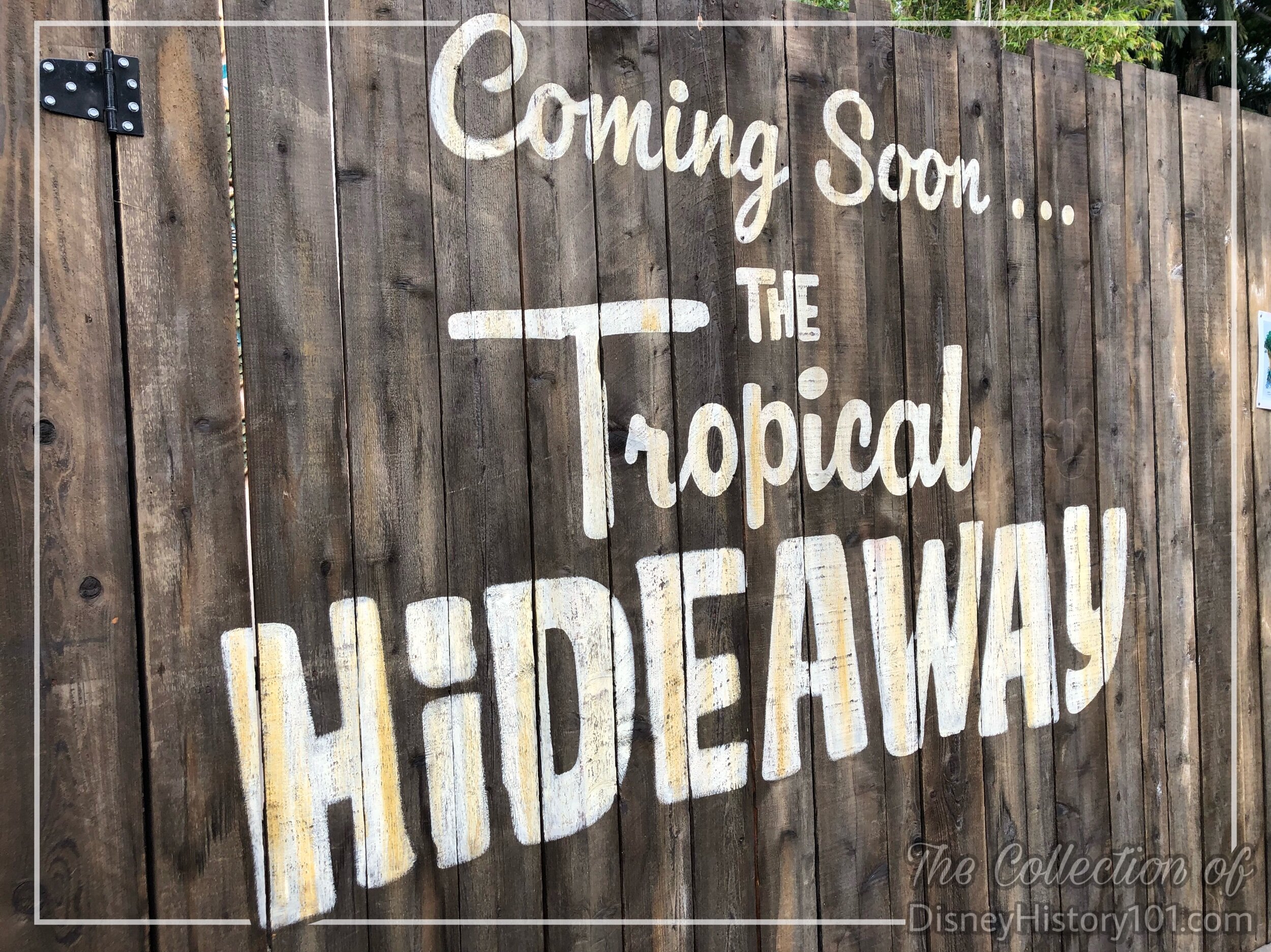 The Tropical Hideaway Construction Barrier.