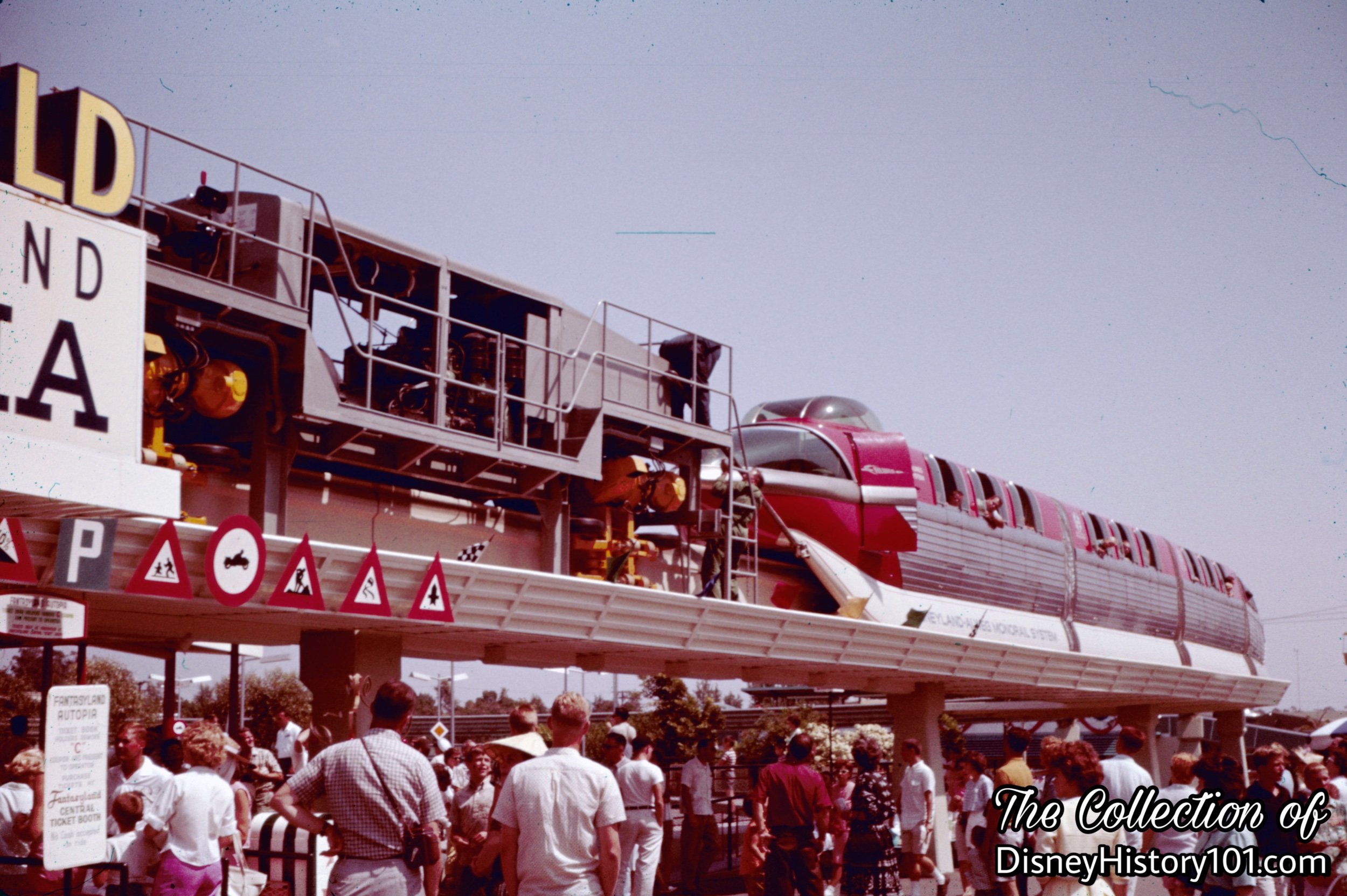 A “101” Monorail Mark II Red serviced by the W.E.D. Monorail Diesel Power Tractor.