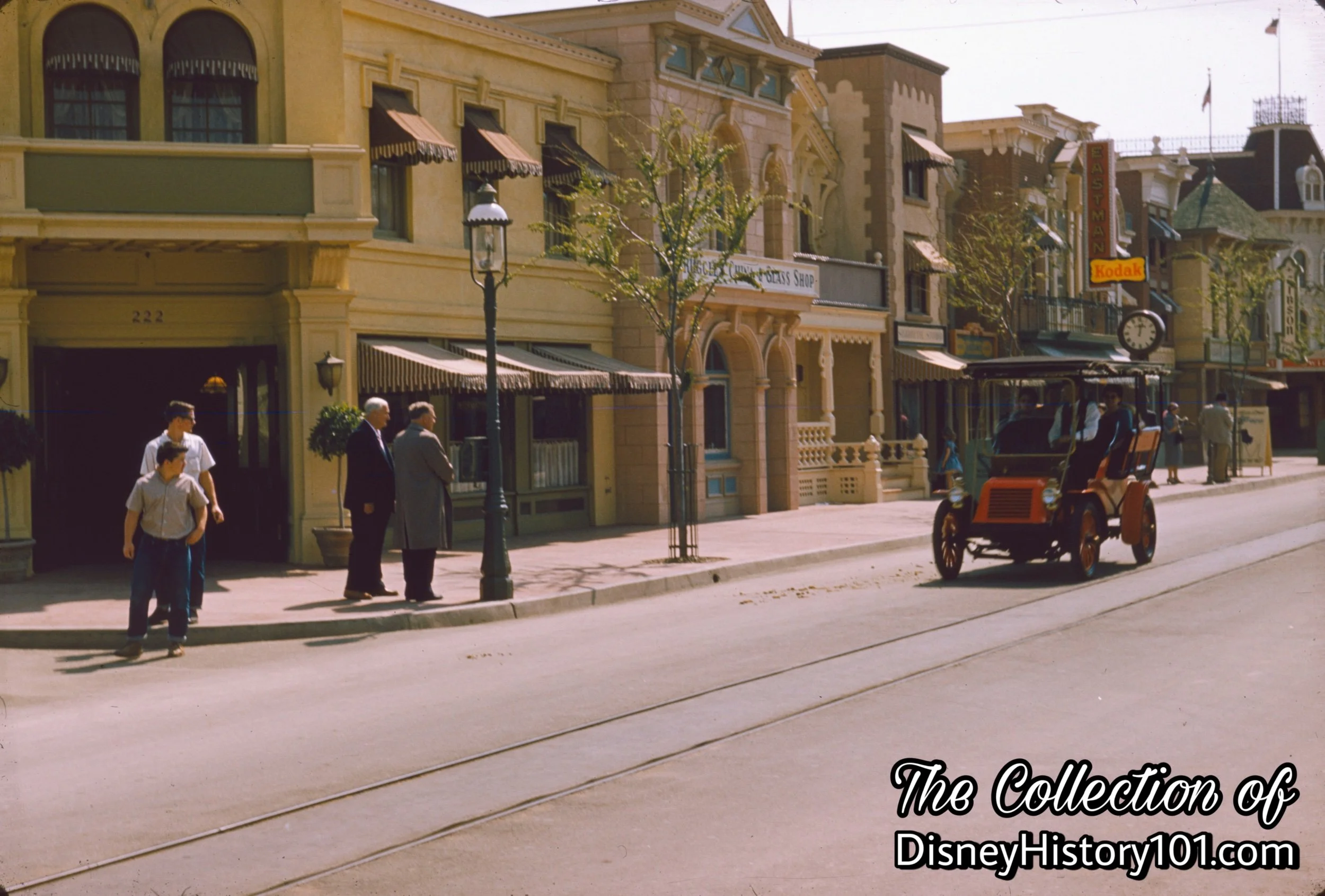 The first Disneyland D.M.C. makes its way down Main Street U.S.A., (c. May, 1956)