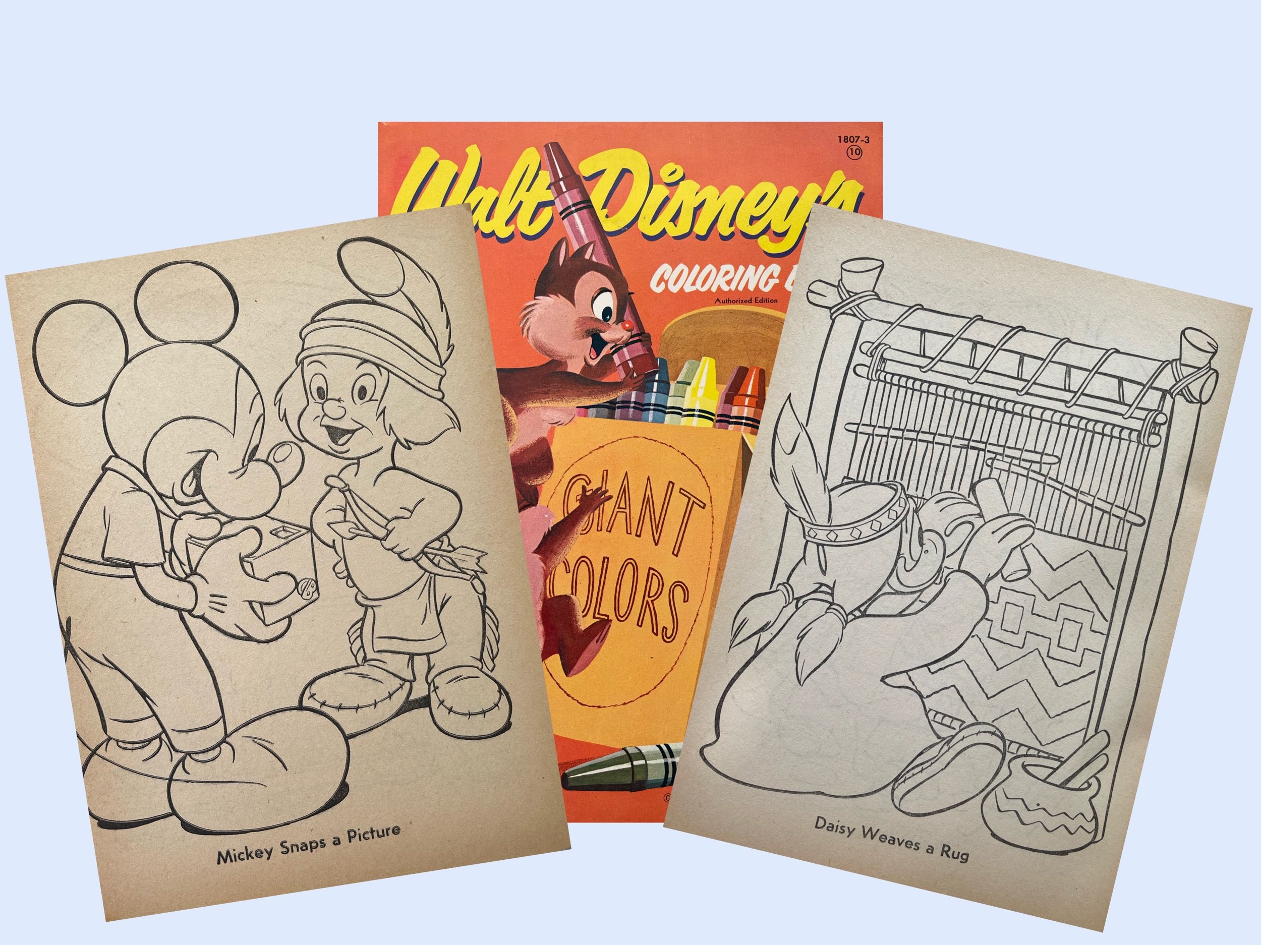 At least one Walt Disney's Coloring Book (published 1957), contained two pages pertaining to the Disneyland Indian Village. 
