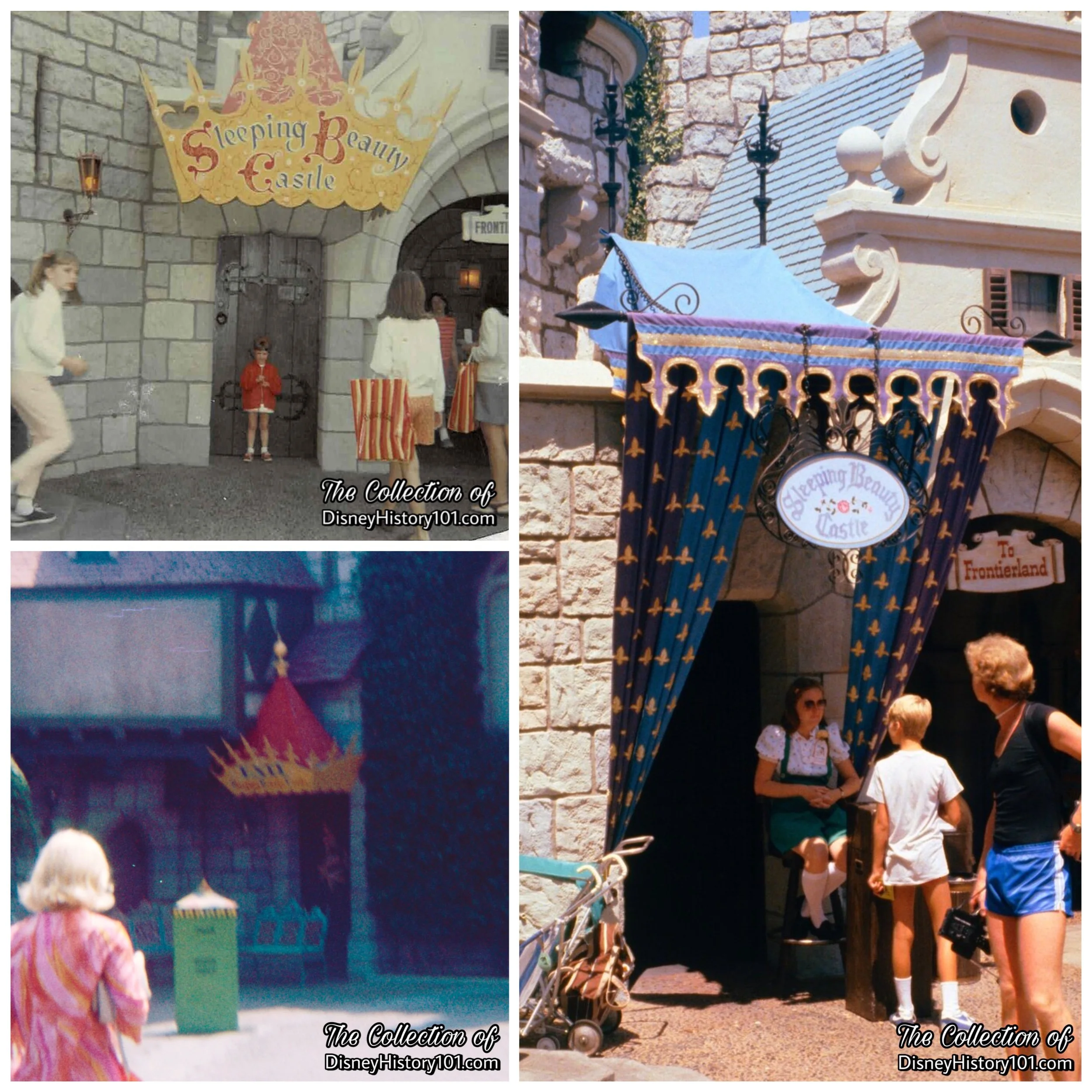Sleeping Beauty Castle Walk-Through Attraction and Attractions Hostess with whom “the magic begins” (right), August, 1981.
