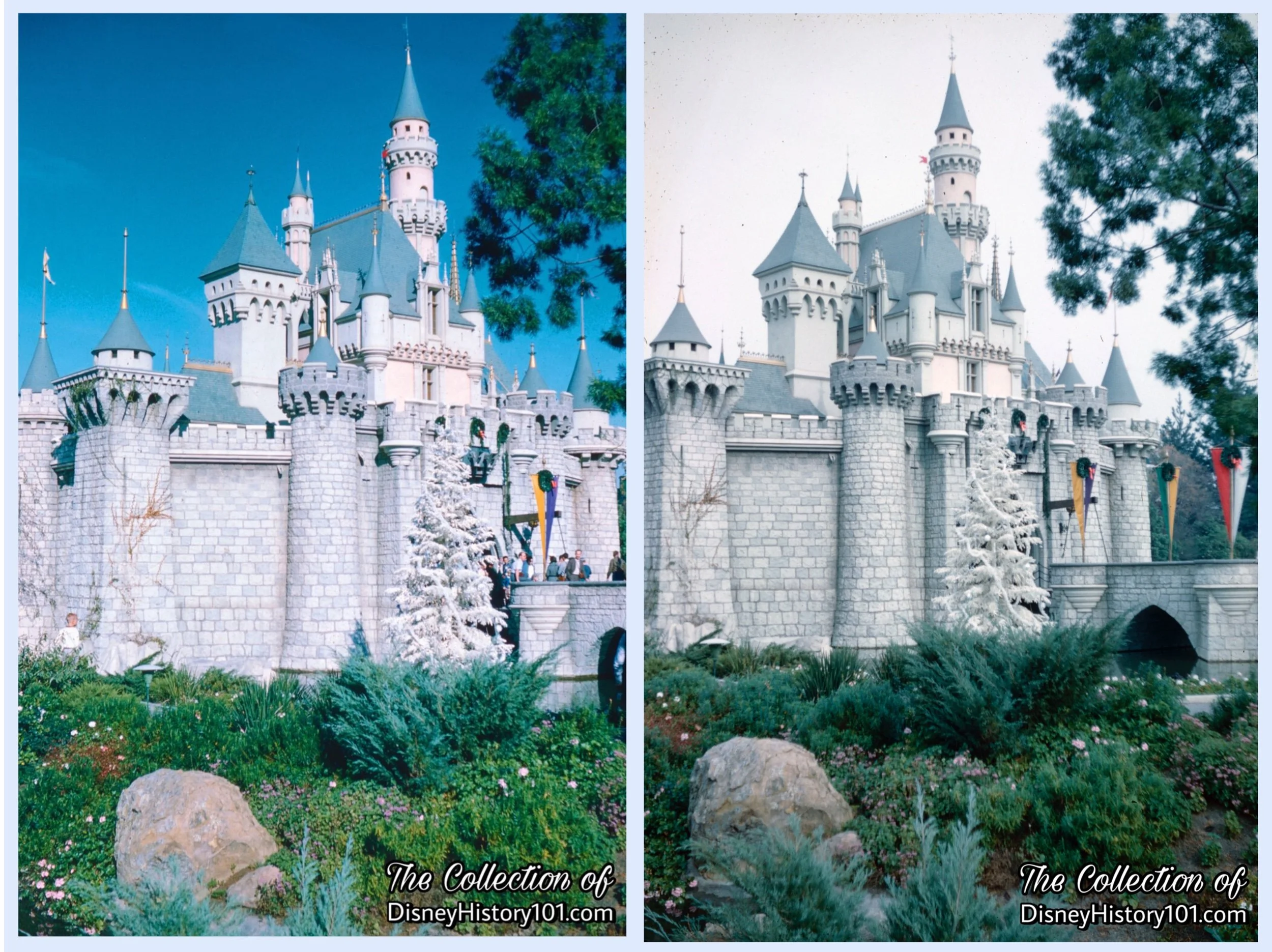 Sleeping Beauty Castle and Christmas Tree, (Winter, 1959)