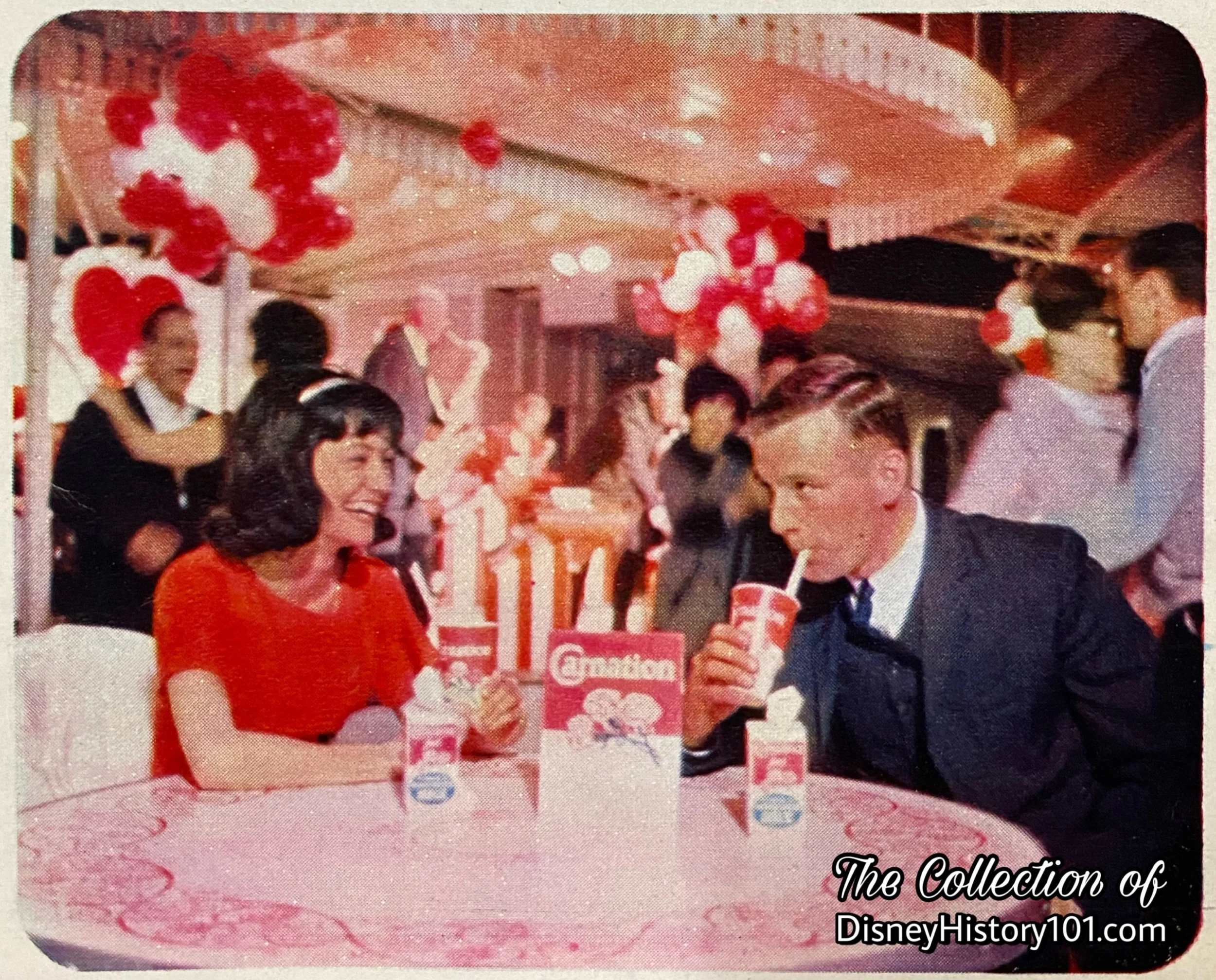 Dateniters enjoying Carnation products from the 1890s at “Disneyland ‘65 Tencennial Celebration” Supplement Excerpt.