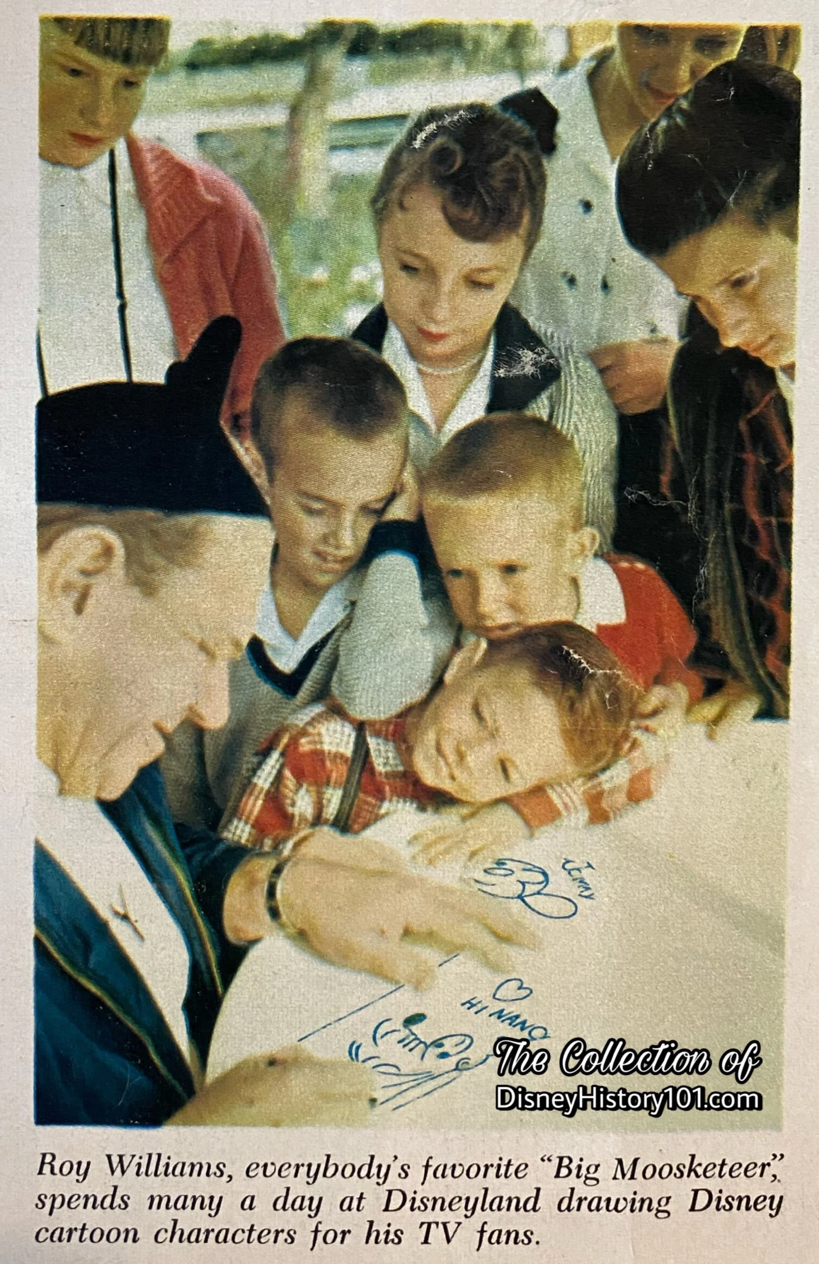 Roy Williams and young VIPs as seen in “Disneyland Summer ‘59” Supplement Excerpt.