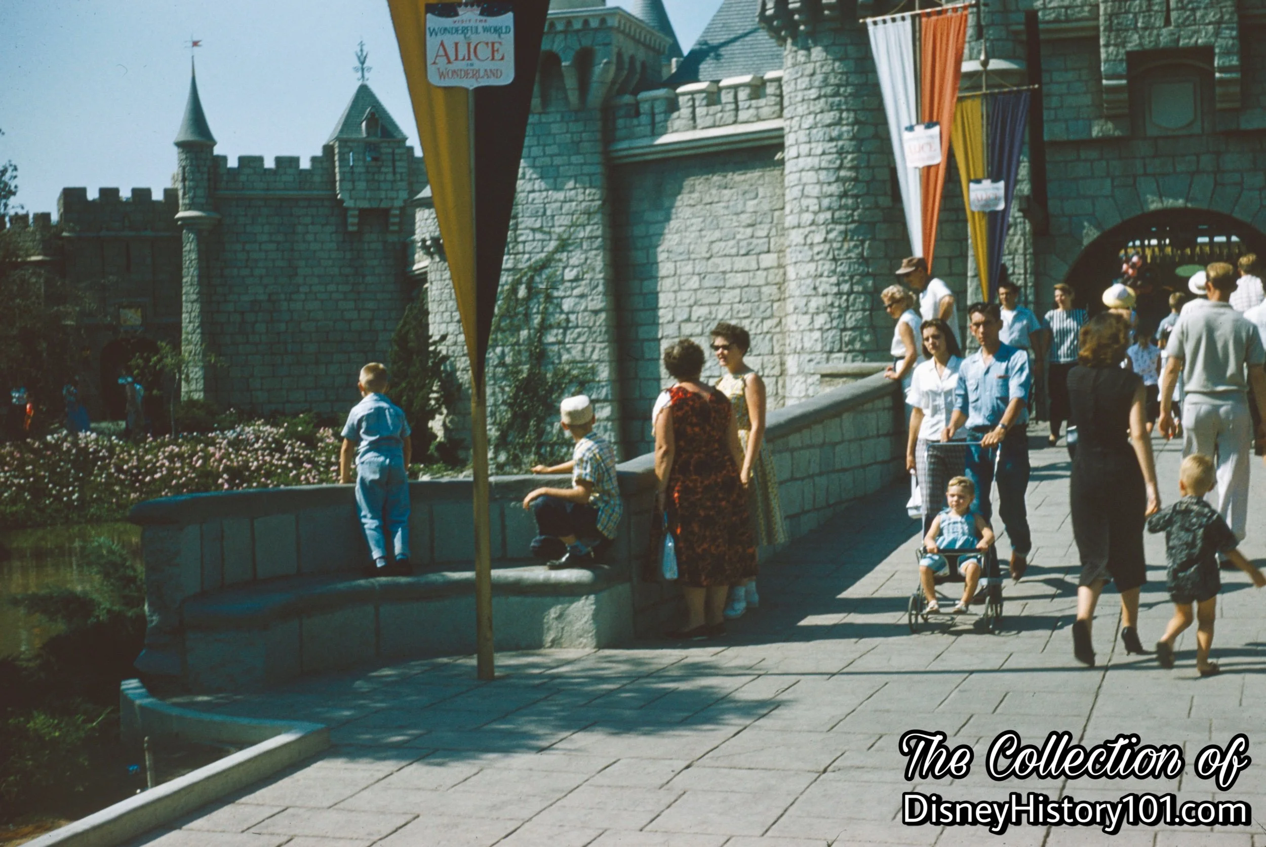 "The Wonderful World of Alice" Banners herald the newest Fantasyland adventure, (1958)