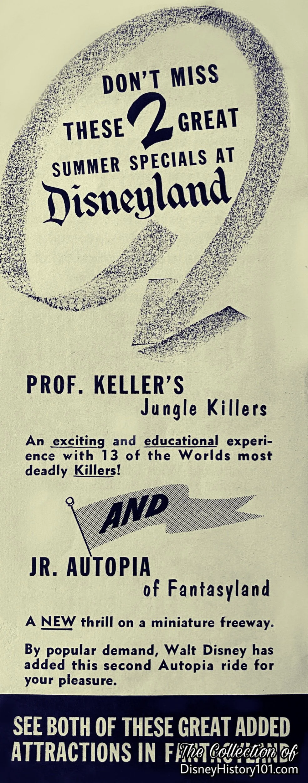  Soon, “The Disneyland News” (published for March 10, 1956) announced  “‘Feline Fantastics’ Back For Spring Engagement.”  By now, the  “special attraction”  was given a new name - “ Professor George Keller’s Feline Fantastics ,” which starred  “real 