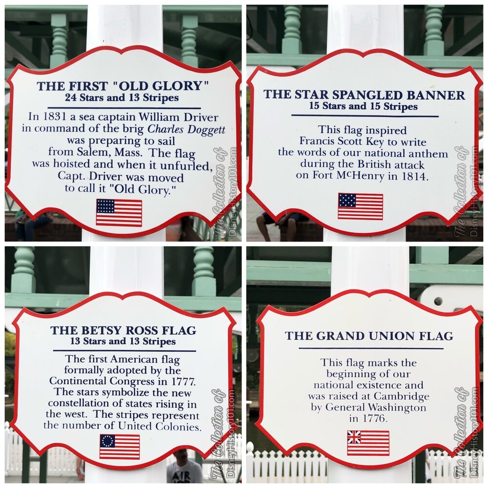 Mark Twain Steamboat Dock American Flag Plaques