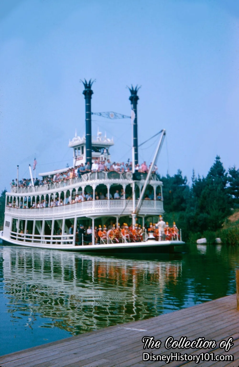 Vesey Walker and The Disneyland Marching Band Aboard the Mark Twain, c.1958.