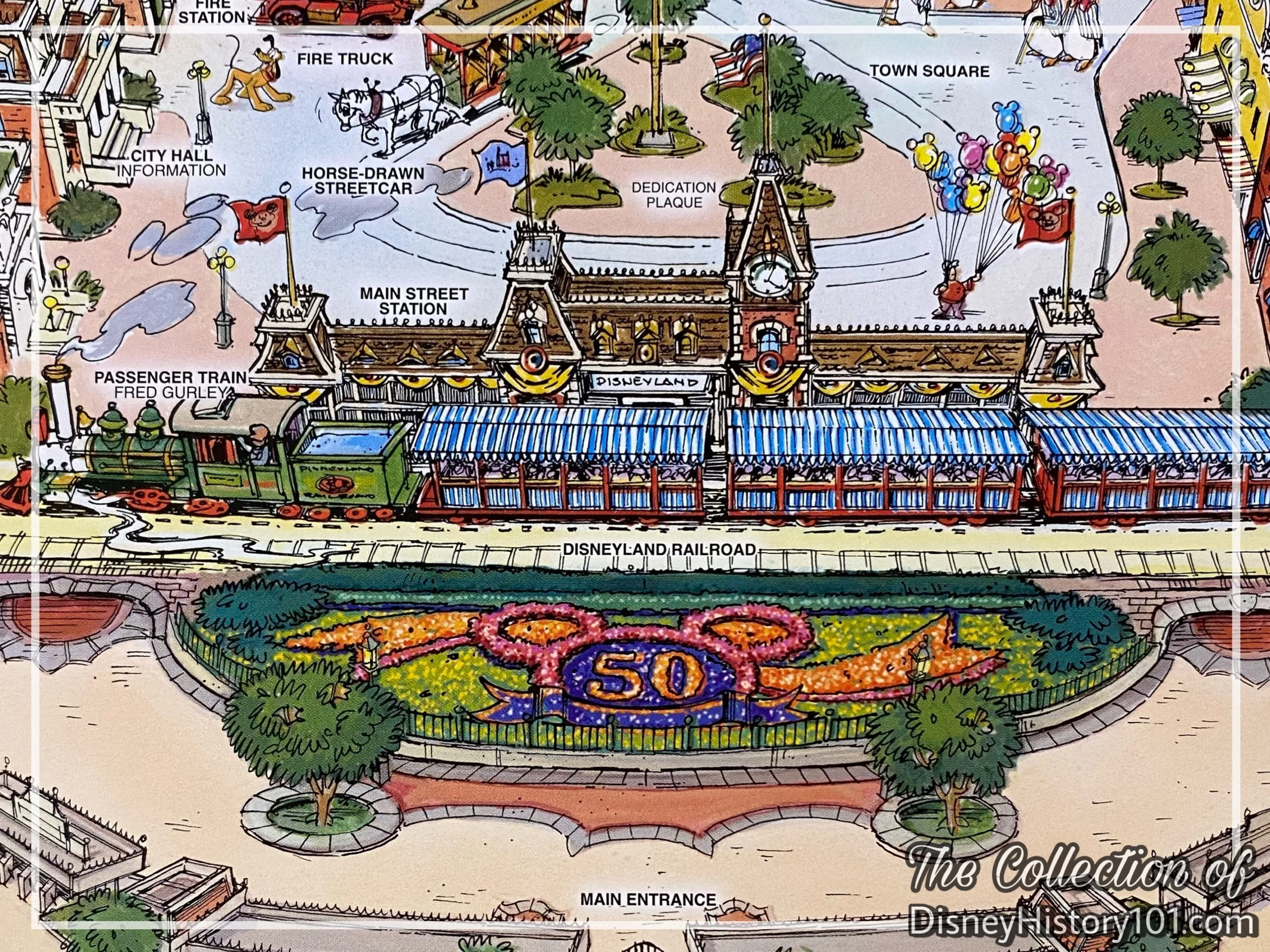 Disneyland 50th Anniversary Map by Nina Rae Vaughn.