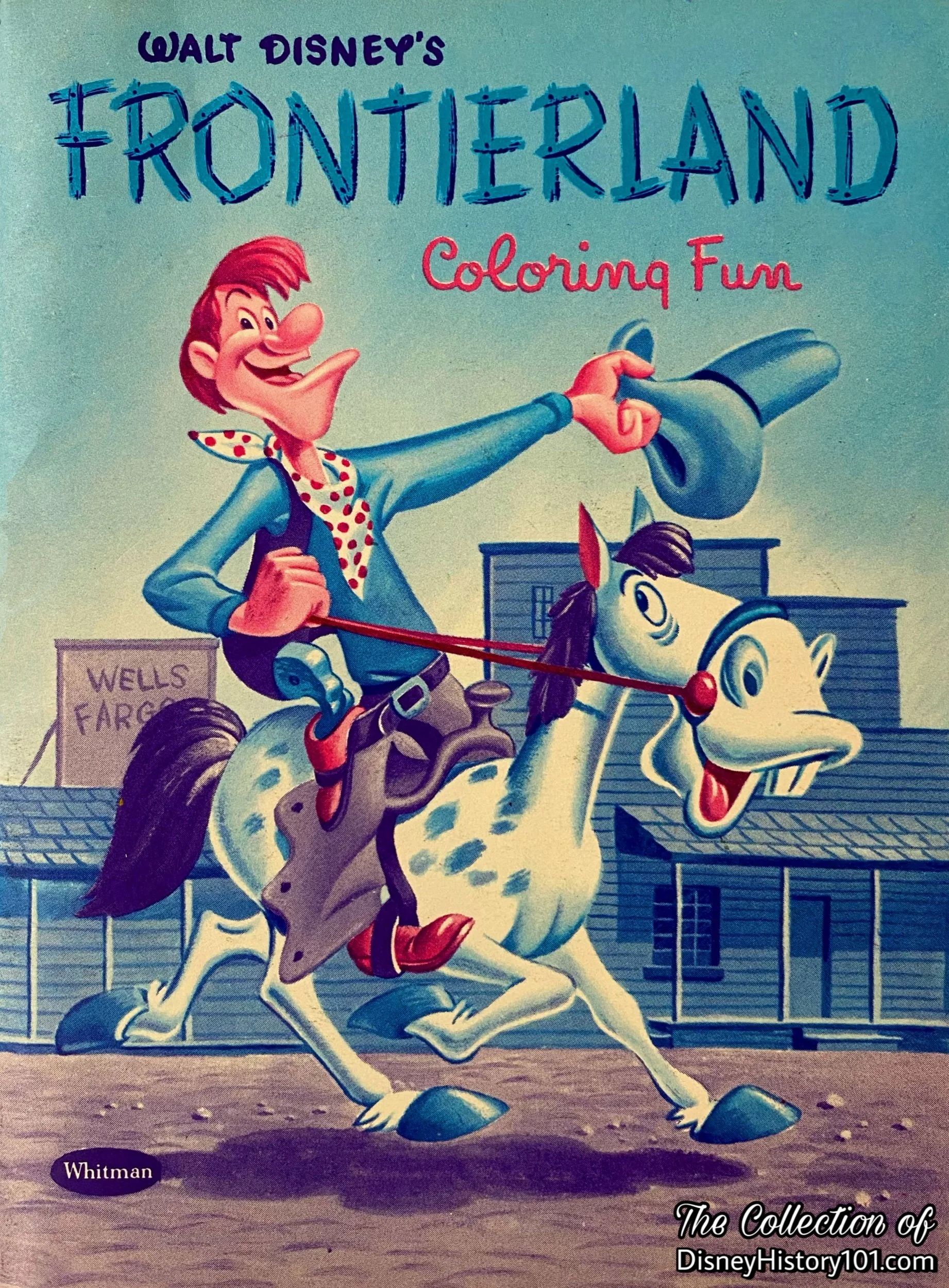 A Walt Disney’s Disneyland Fun Box Frontierland Coloring Fun Book by Whitman, c.1955