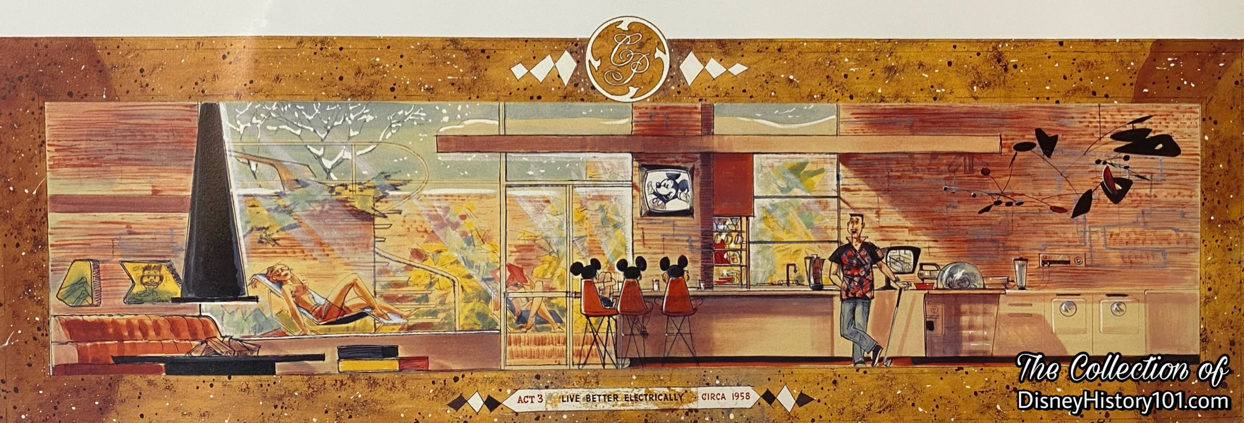 Carousel of Progress tableaux print released through The Disney Gallery in 1998.