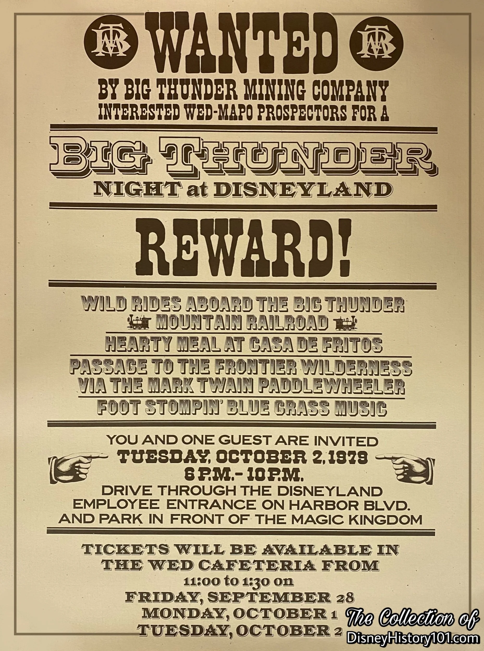  Finally (after some 11 years  “in the making,”  three years of preparation, and more than two years of construction), the $15.8 million  Big Thunder Mountain Railroad  (Disneyland’s 59th attraction) opened to members of the press on September 2nd, 1