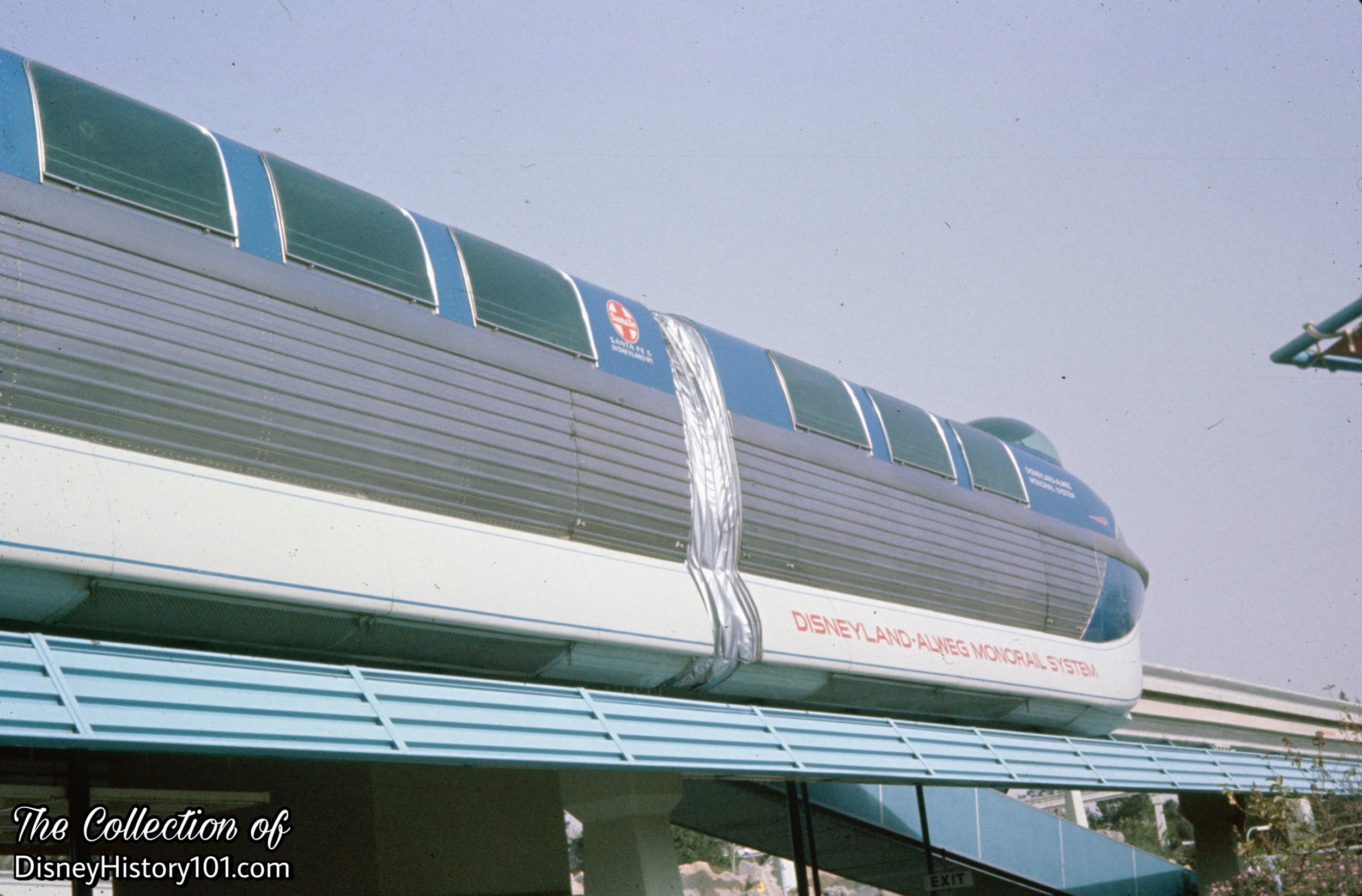 REENTERING THE PARK AND TOMORROWLAND SEGMENT - Monorail Train , 1963.