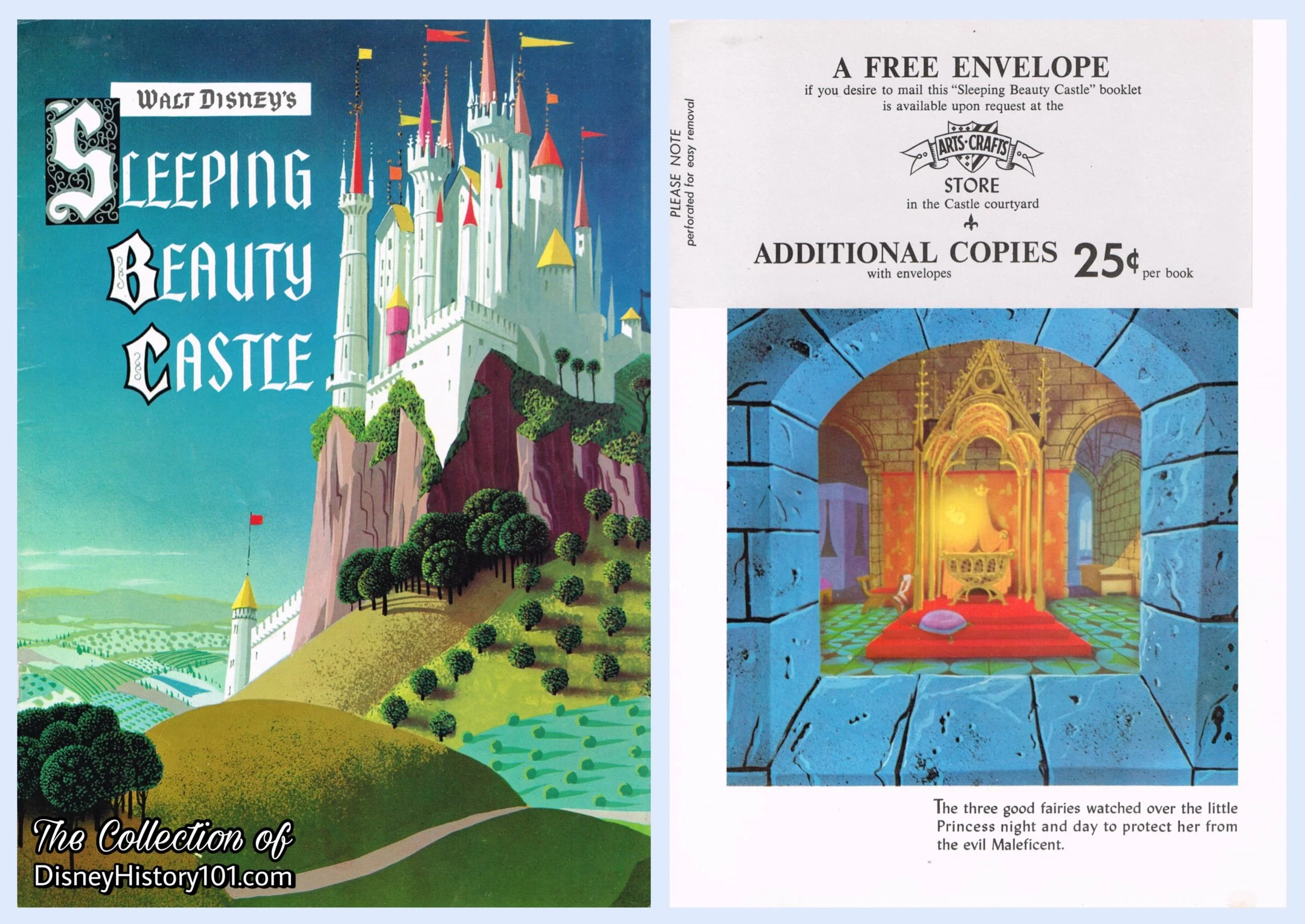 Sleeping Beauty Castle Souvenir given to visitors as a bonus.