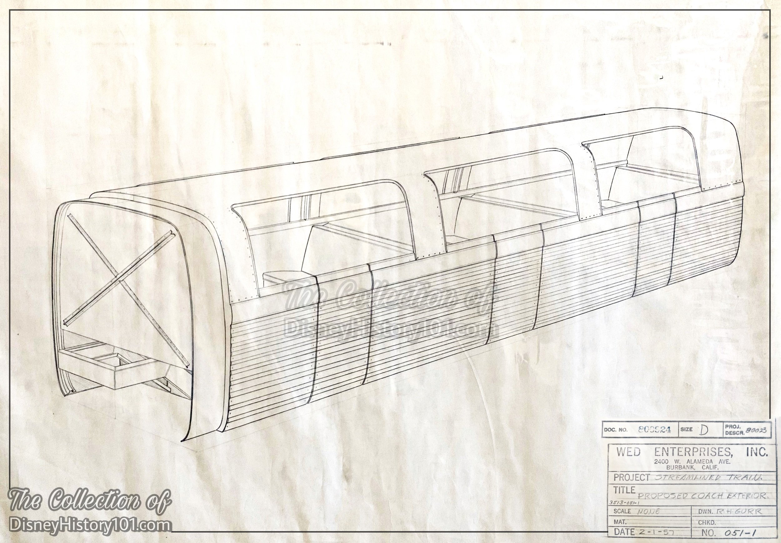 A Streamlined Proposed Coach design by Bob Gurr.