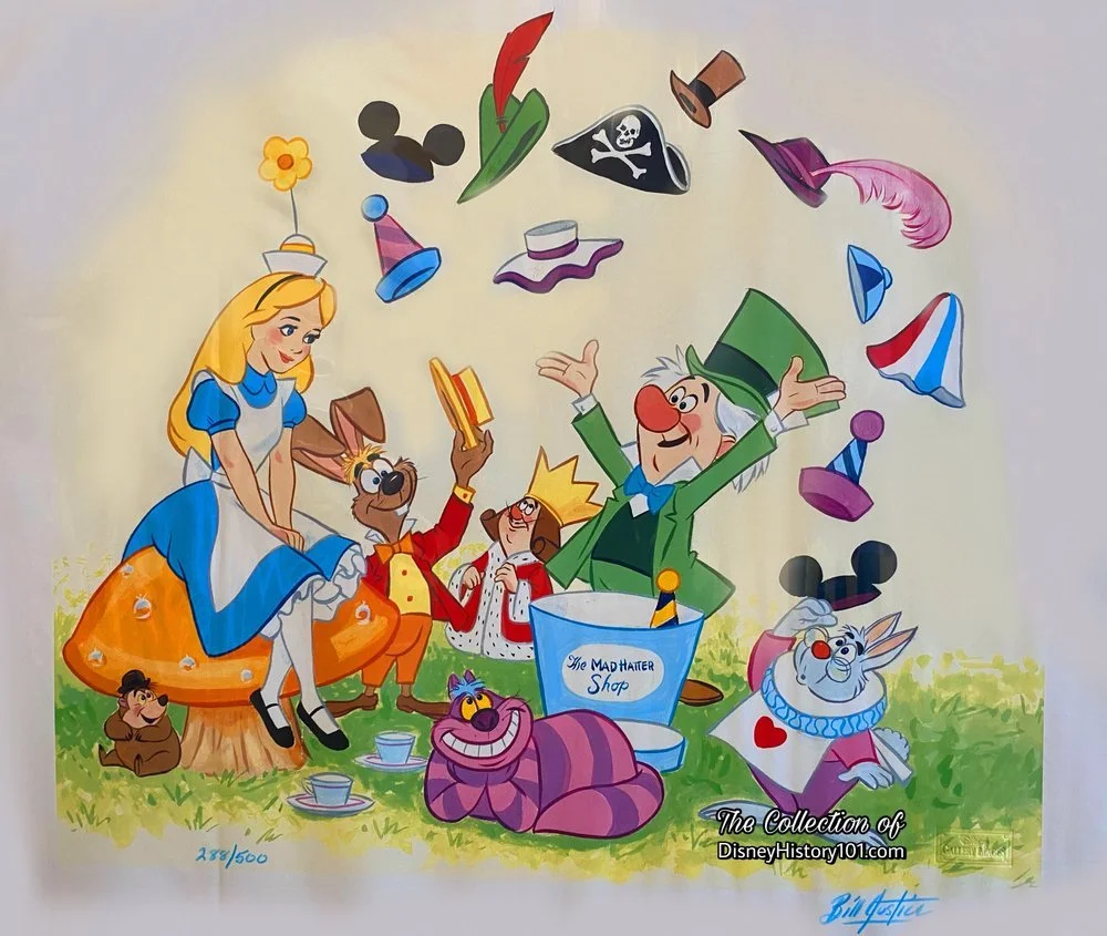 The Mad Hatter Mural designed by Bill Justice.