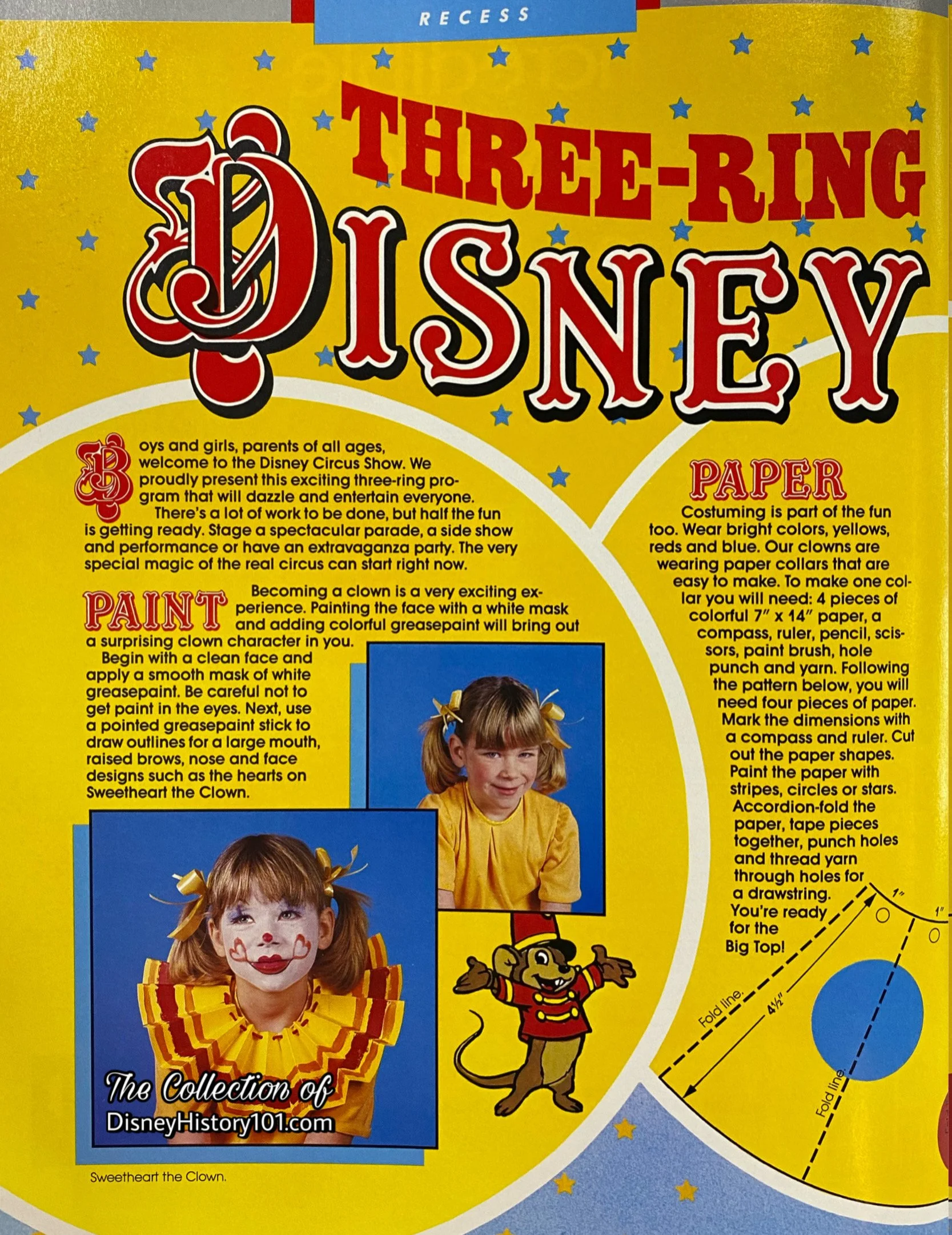 "Disney News" (spring, 1986) included a feature article to get readers in the circus spirit.