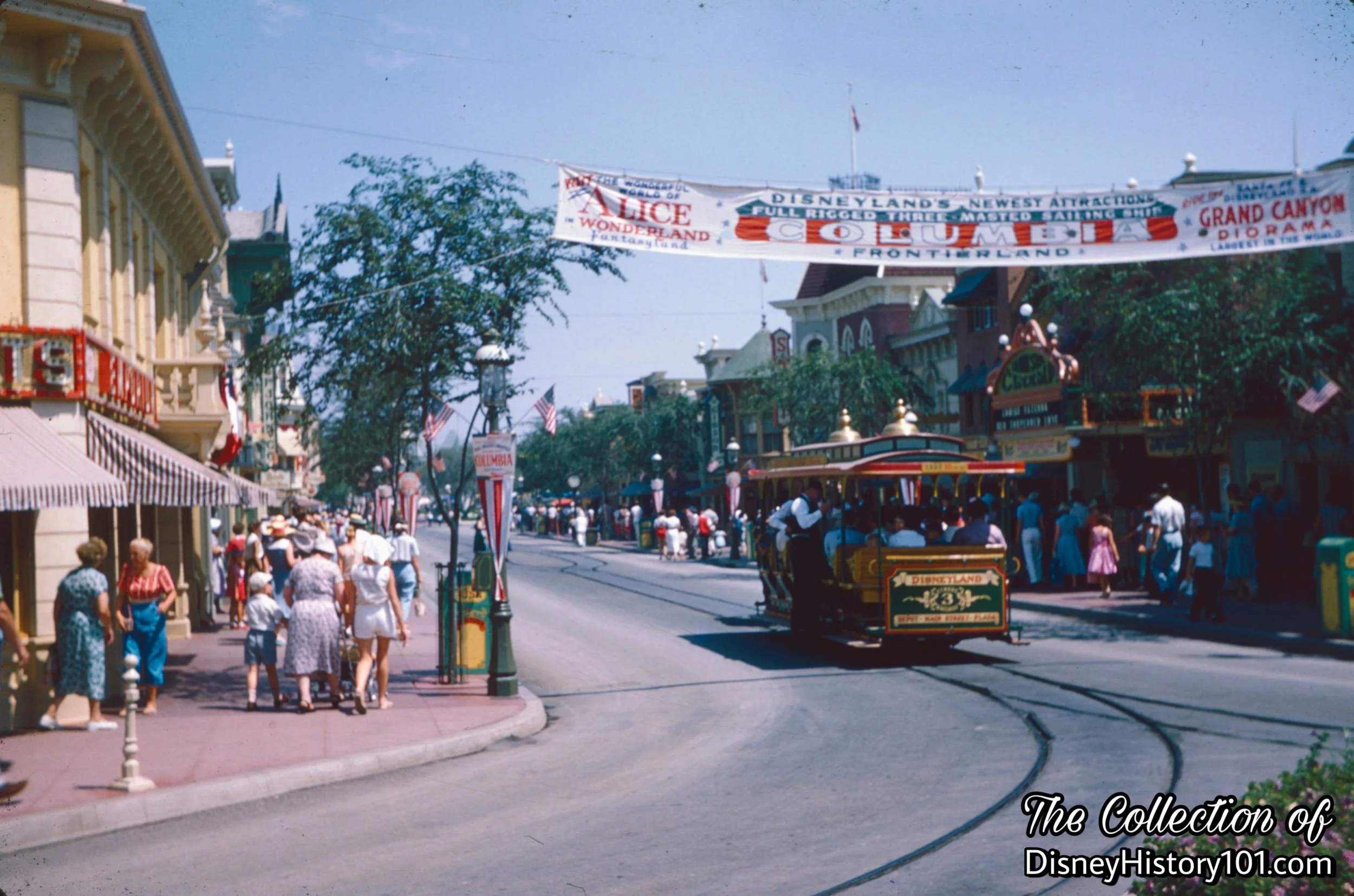 Alice takes “second billing” to the Columbia on a banner Over Main Street, U.S.A.