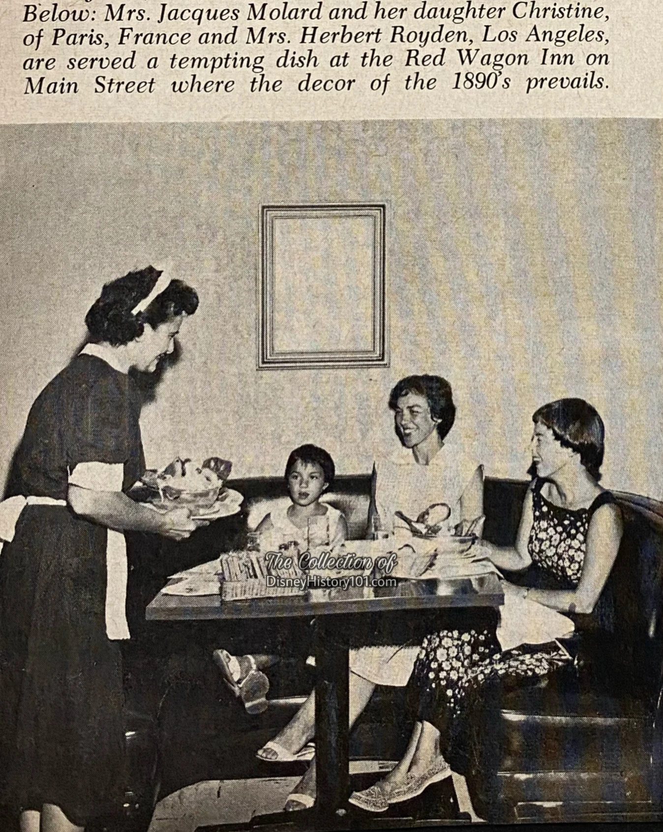 1 of 18 delightful Disneyland restaurants showcased in Vacationland, Winter 1959 - 1960.