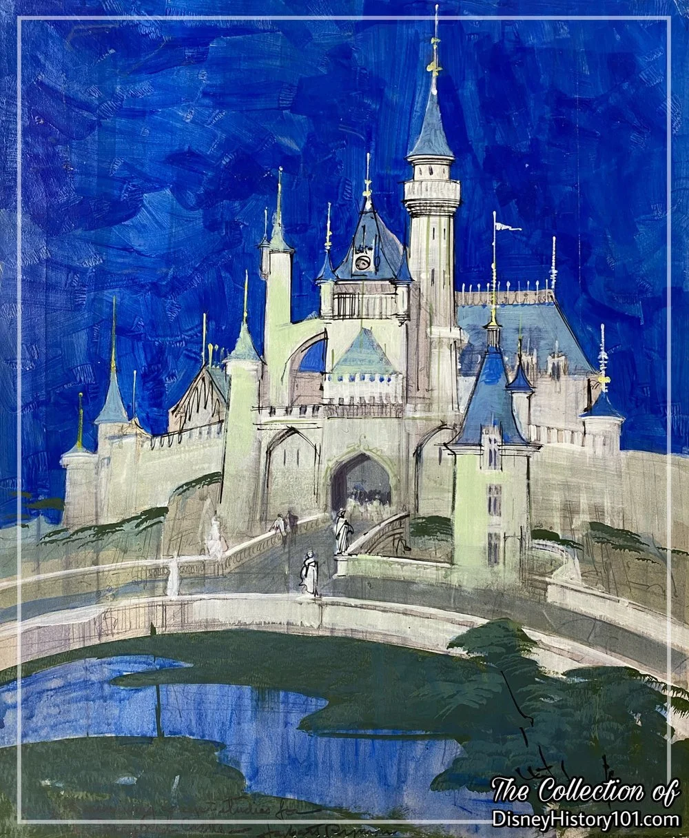 A “Disneyland Castle Concept” by Herb Ryman, c.1954-1955.