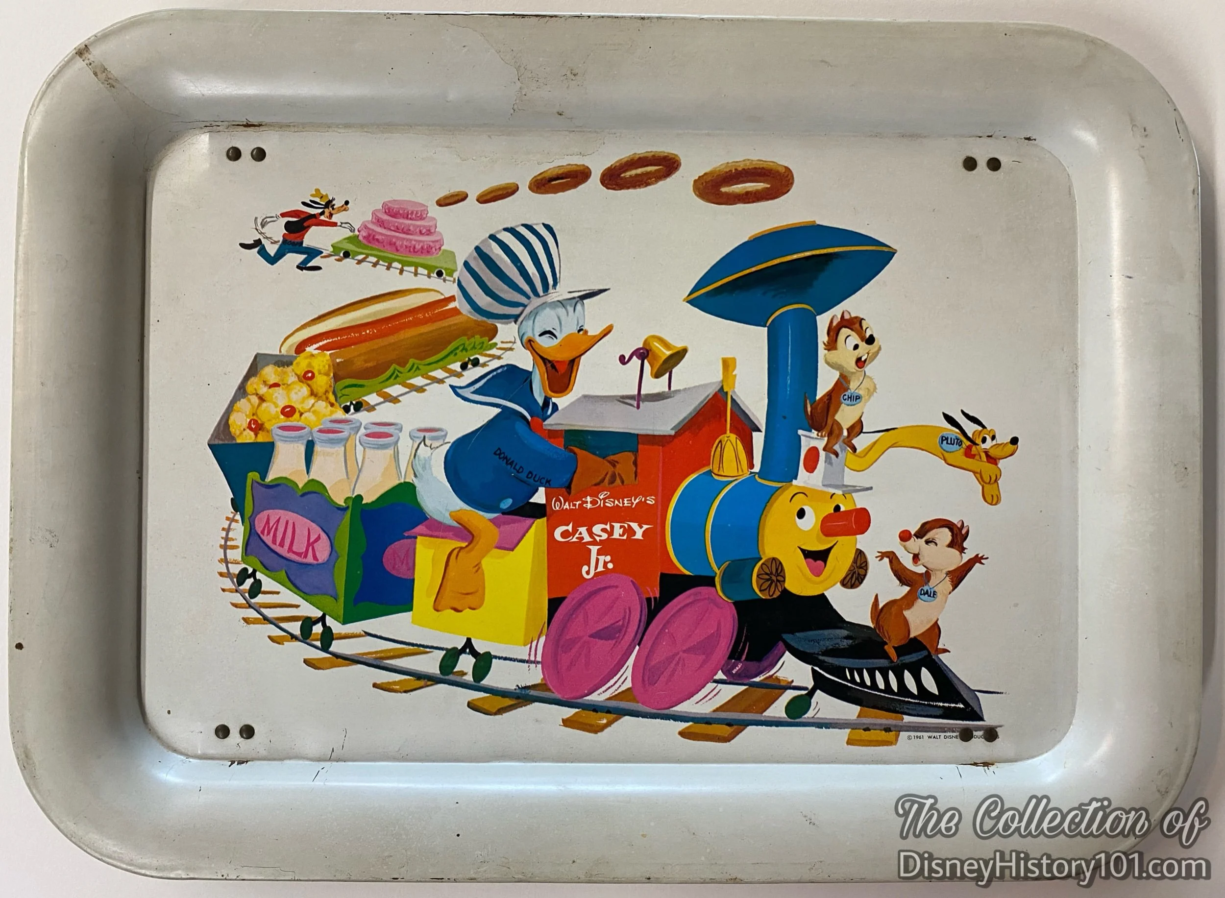 A Walt Disney’s Casey Junior lithographic tin tray.